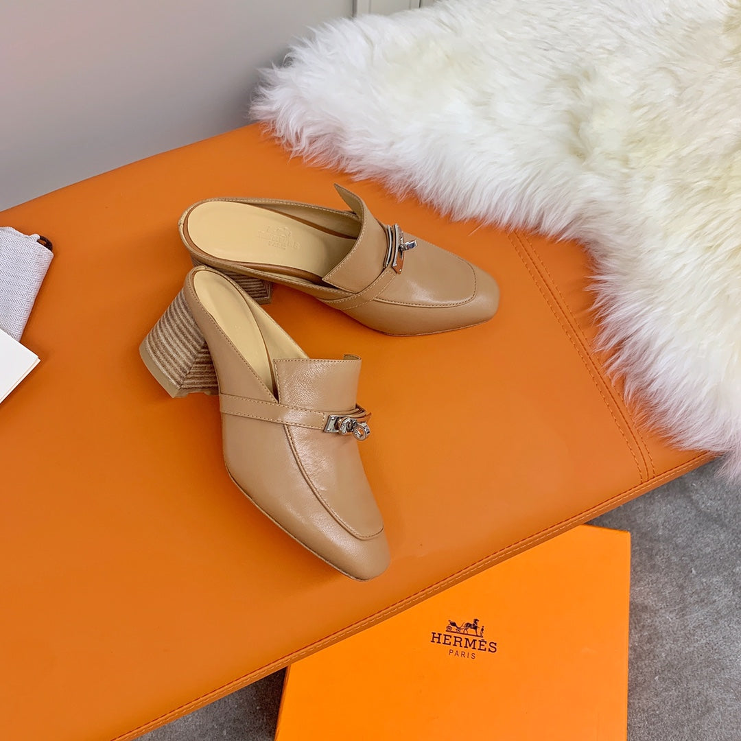 HM Blossom Mule 65mm Caramel Sheepskin  546304