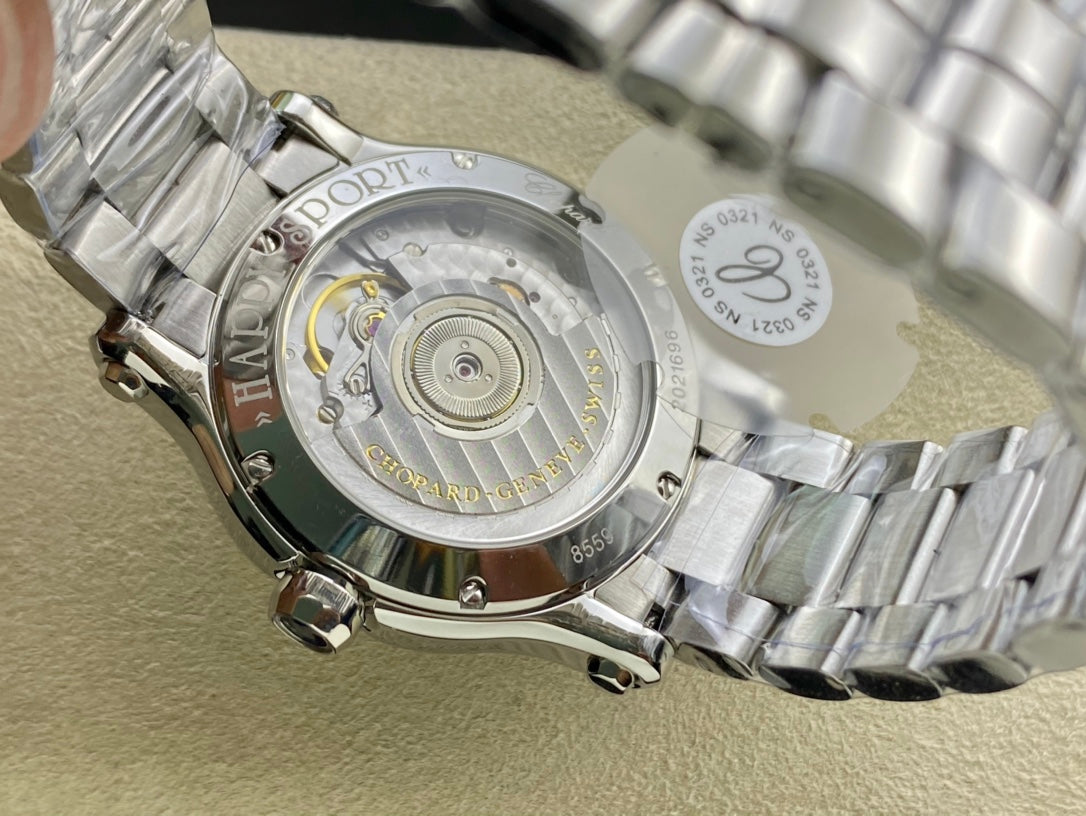 Happy Diamond Silver White Dial