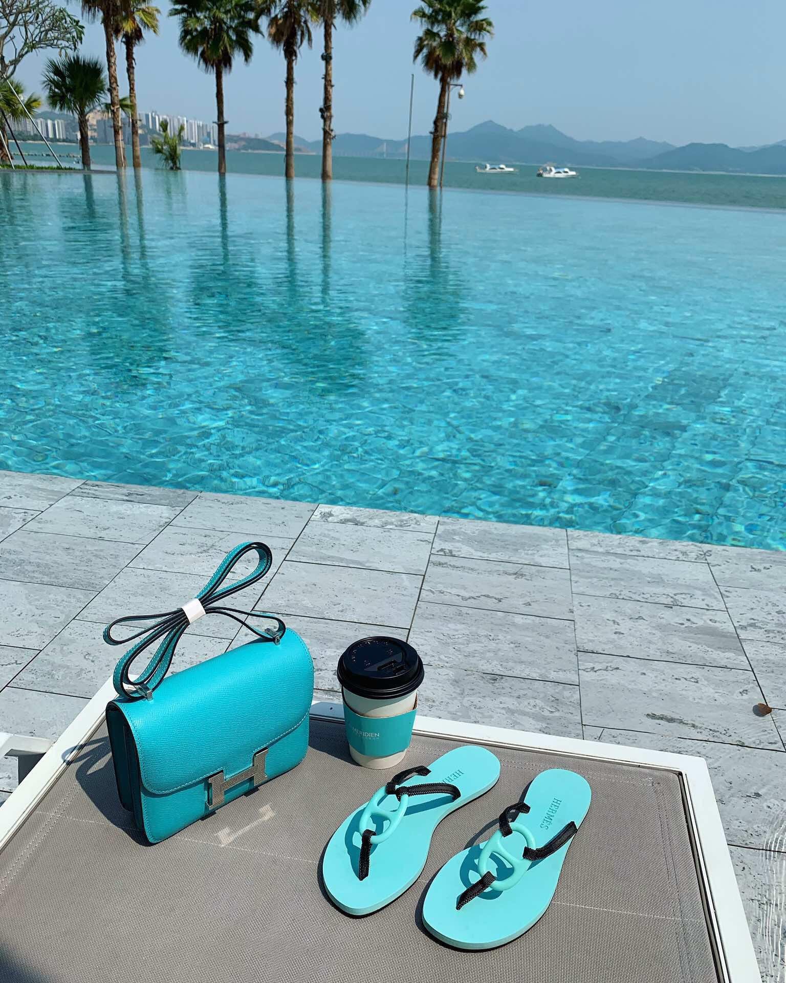 HM Kala Nera Slippers SKy Blue Cowhide 546352