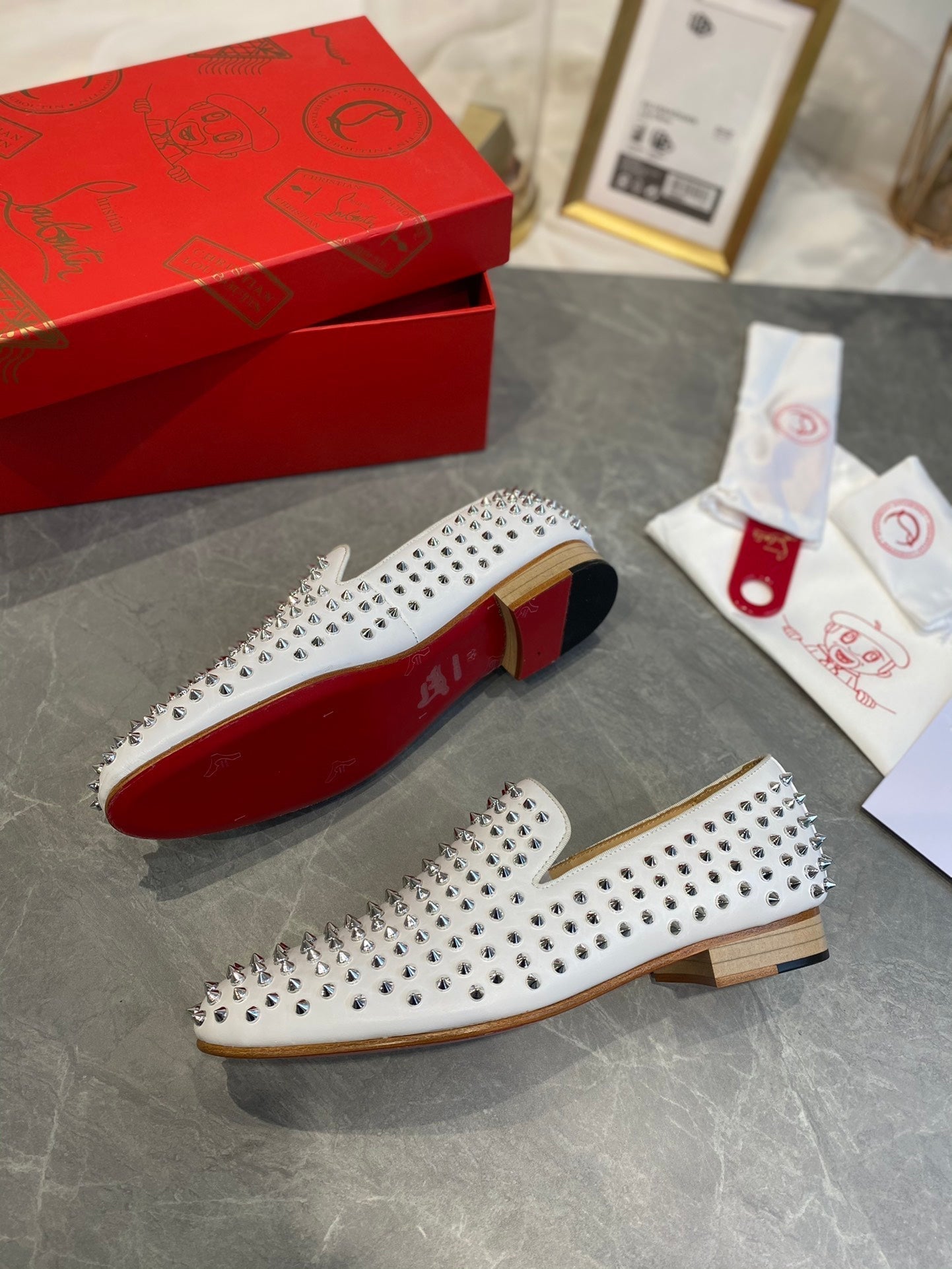 CL Dandelion Spikes Loafers Cowhide and Spikes 242406