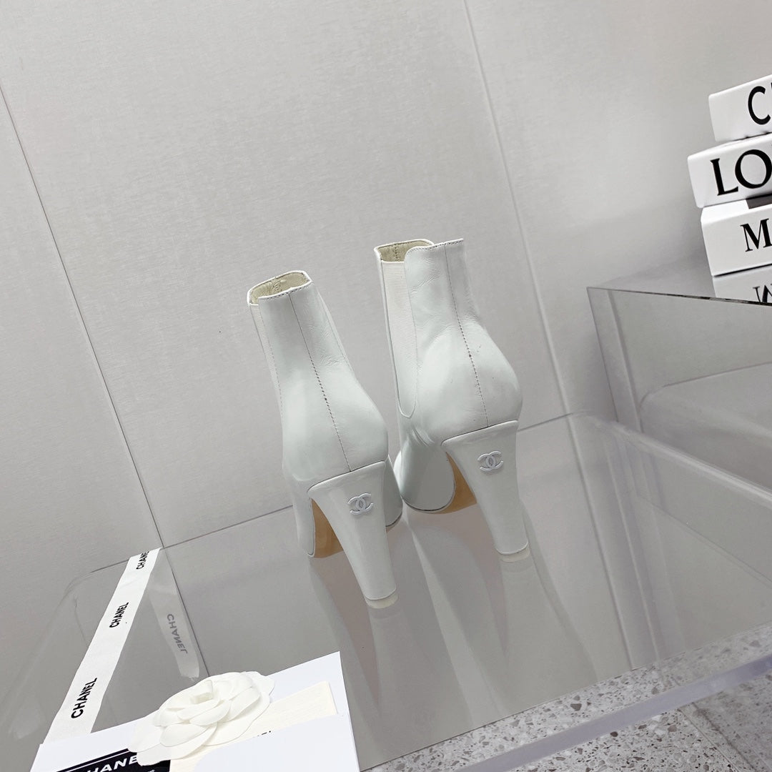CC 26s Chelsea Boots 8cm White White Leather 162838
