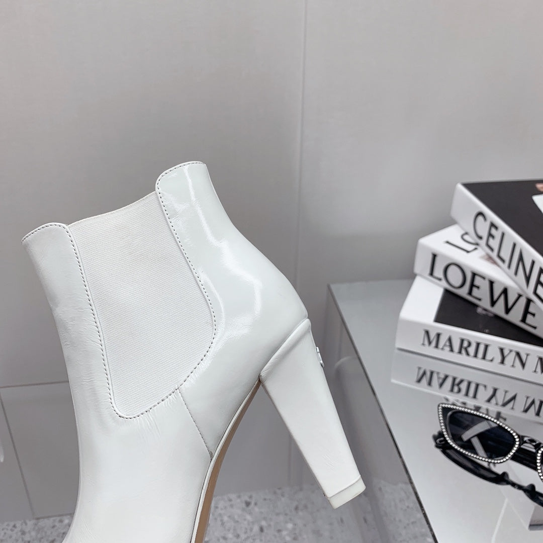CC 26s Chelsea Boots 8cm White White Leather 162838