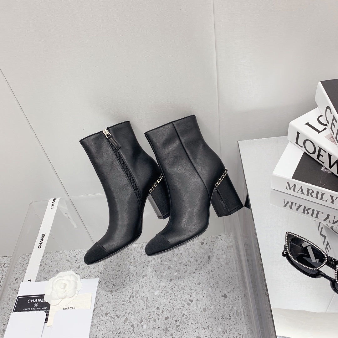 CC 26s Ankle Boots 8cm Black Black Leather 162837