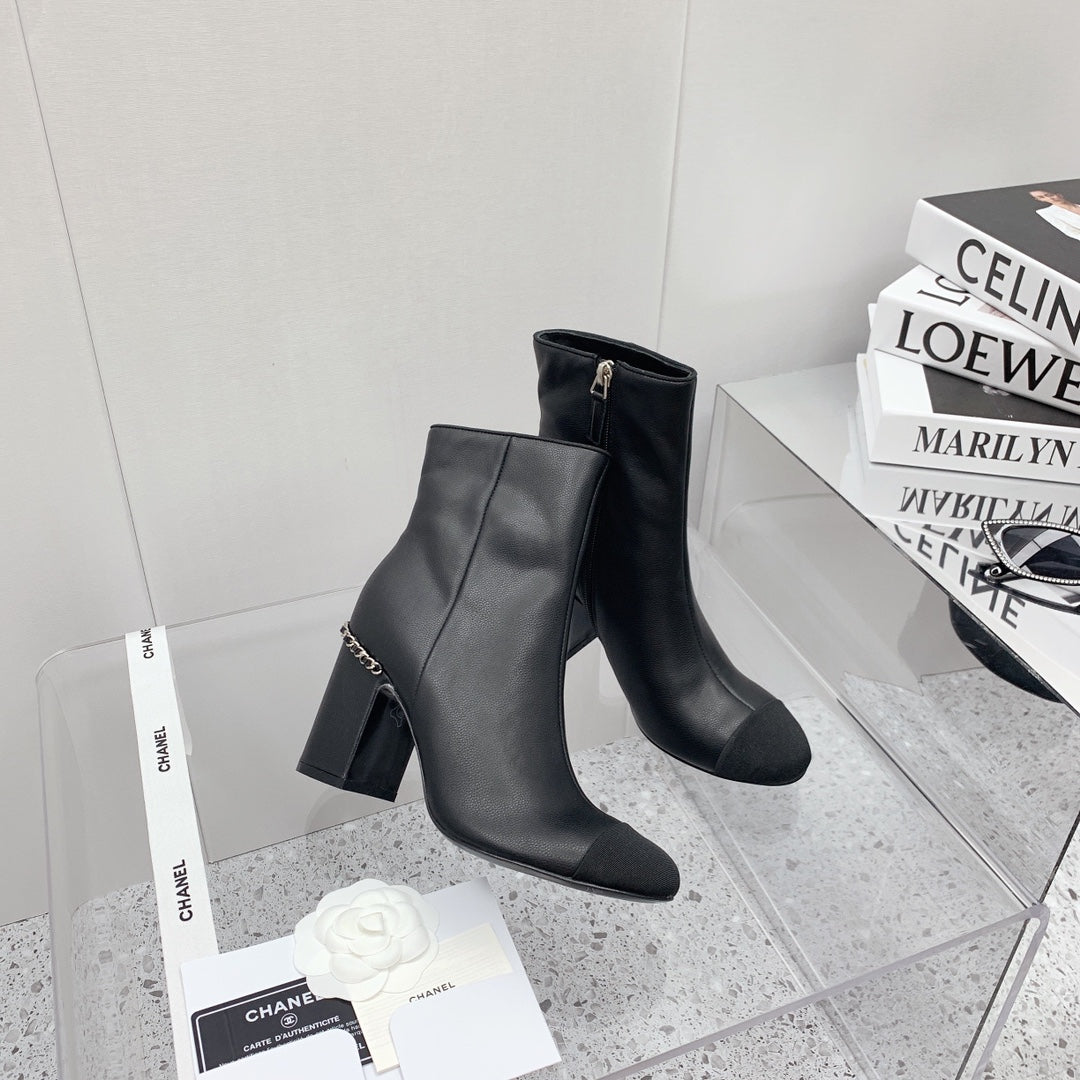 CC 26s Ankle Boots 8cm Black Black Leather 162837