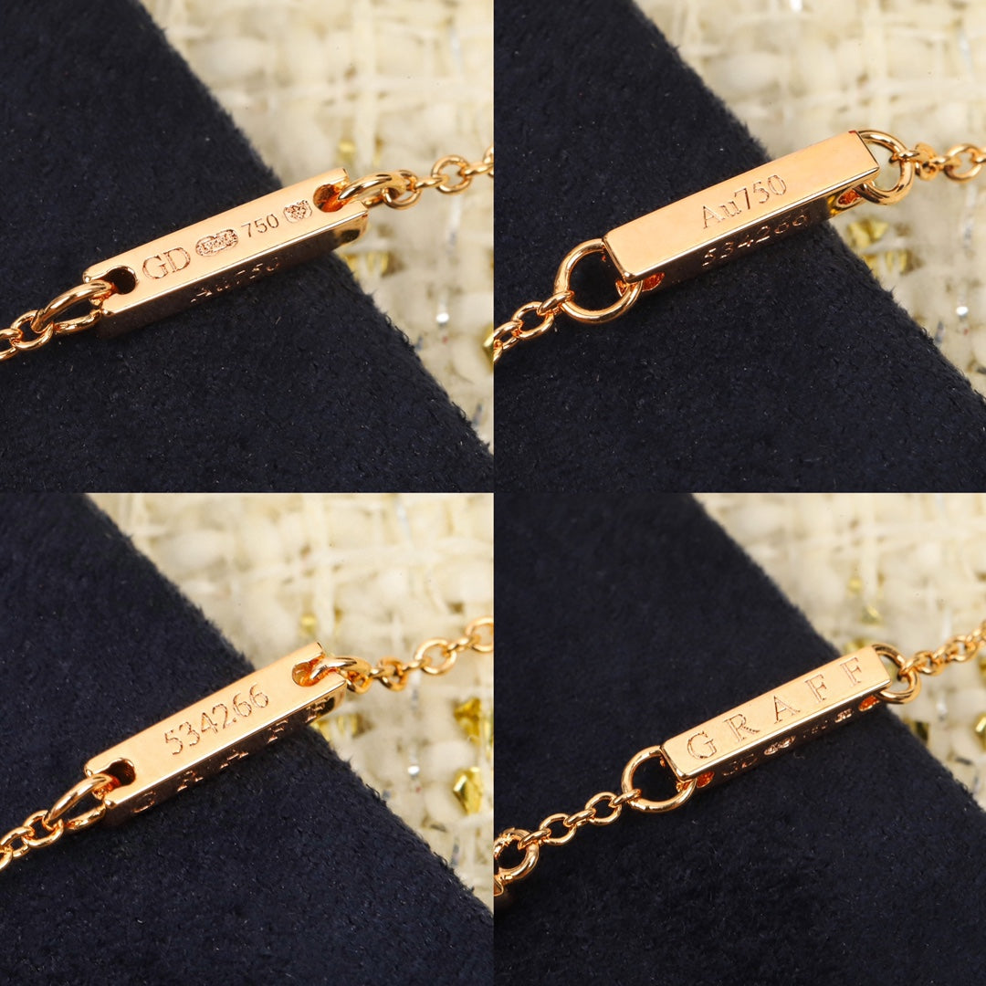 Graff Limited Edition Phantom Butterfly Pink Gold Necklace