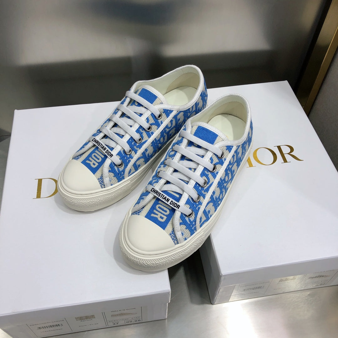 CD 26s Walk'n'Dior Sneaker Blue Oblique Embroidered Cotton 966651
