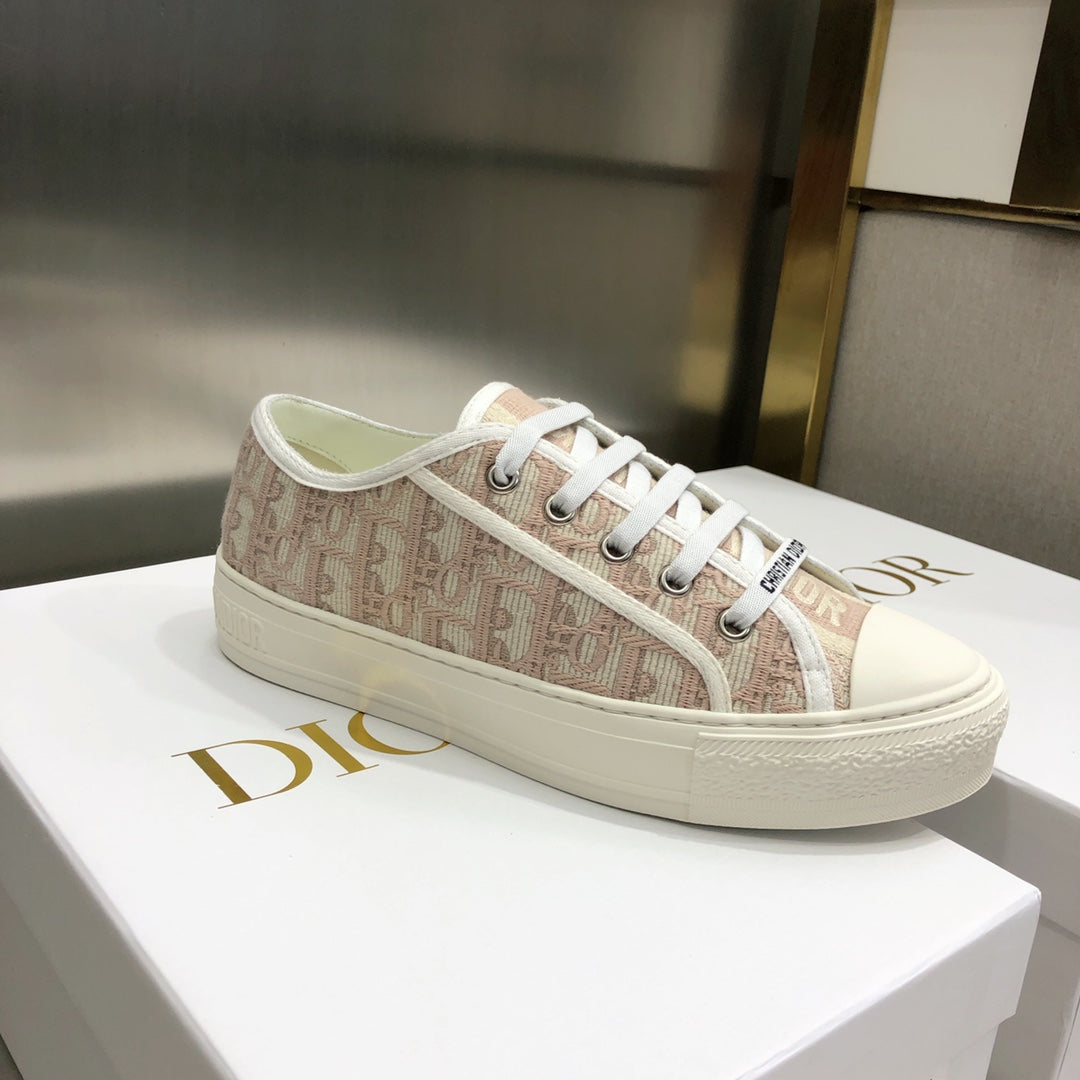 CD 26s Walk'n'Dior Sneaker Muted Pink Oblique Embroidered Cotton 966650