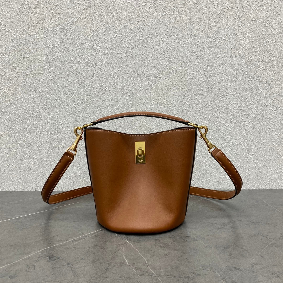 Celine Teen Bucket 16 Bag Brown Calfskin