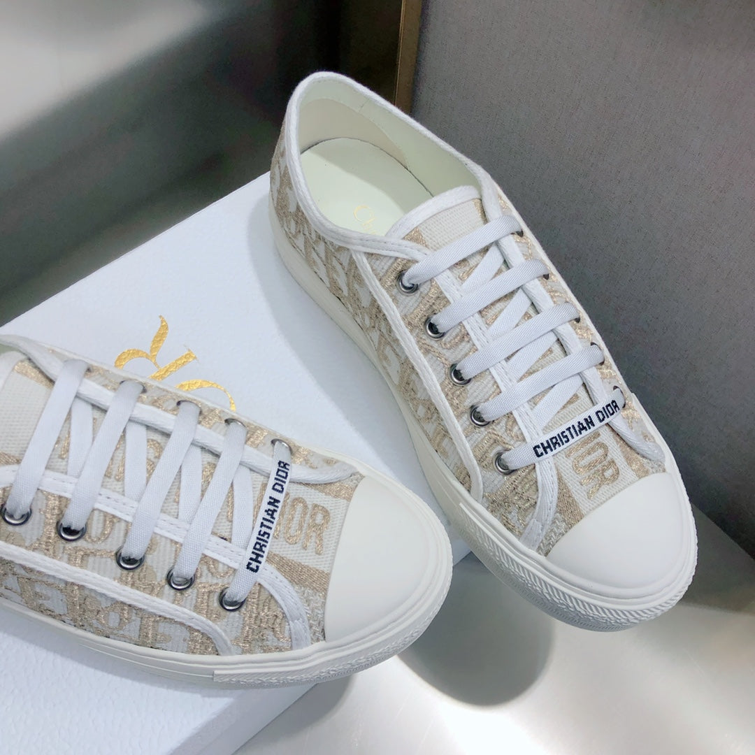 CD 26s Walk'n'Dior Sneaker Beige Oblique Embroidered Cotton 966653