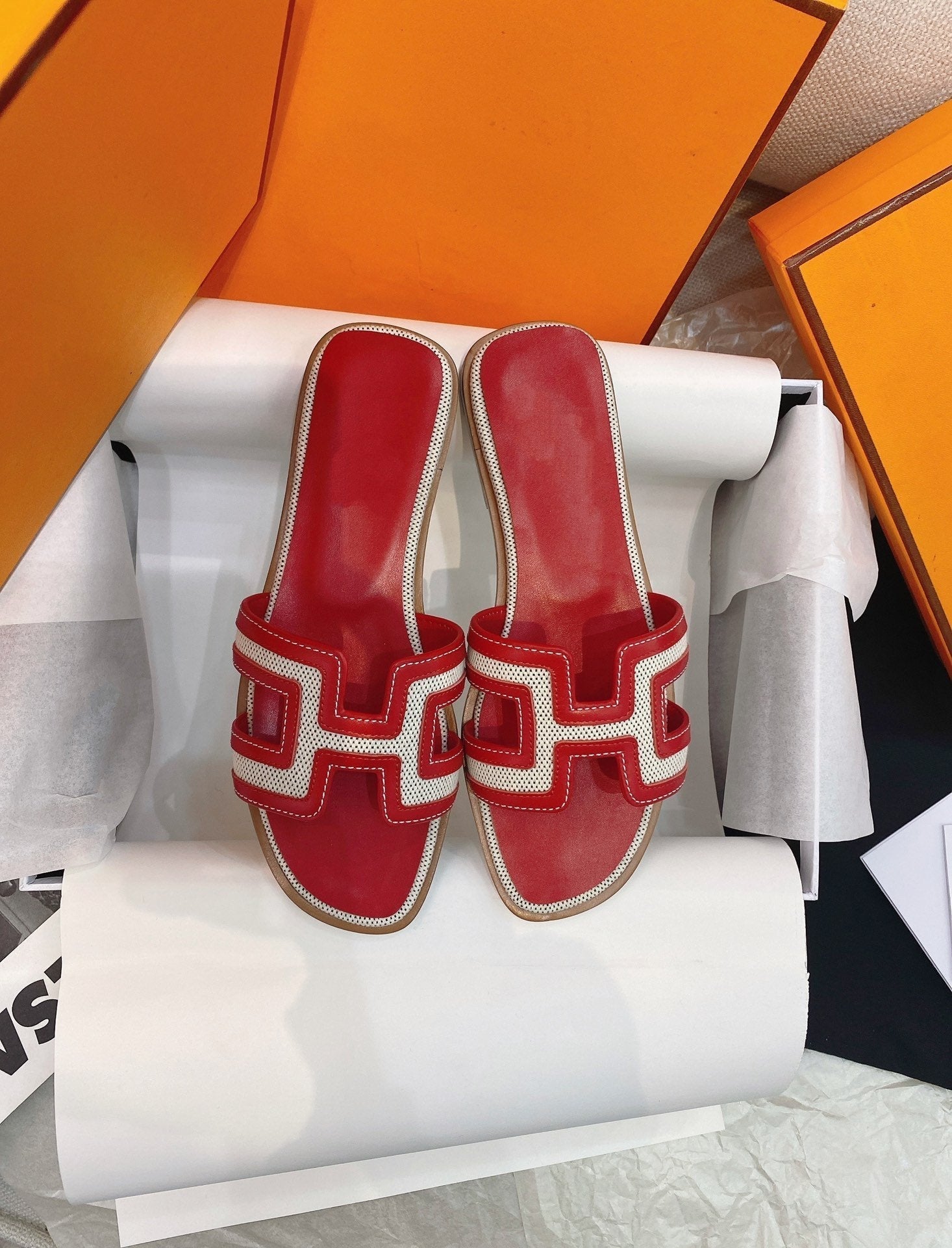 Oran Sandal Red Leather