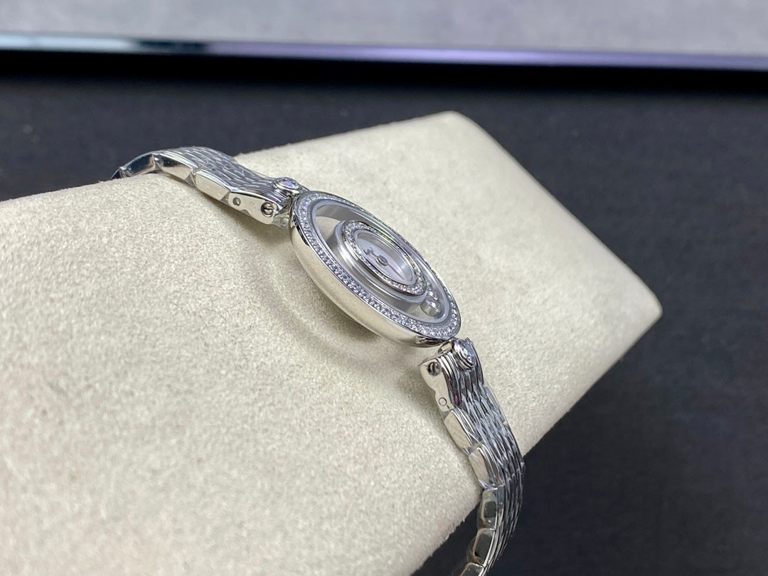 Happy Diamonds 28mm Silver White