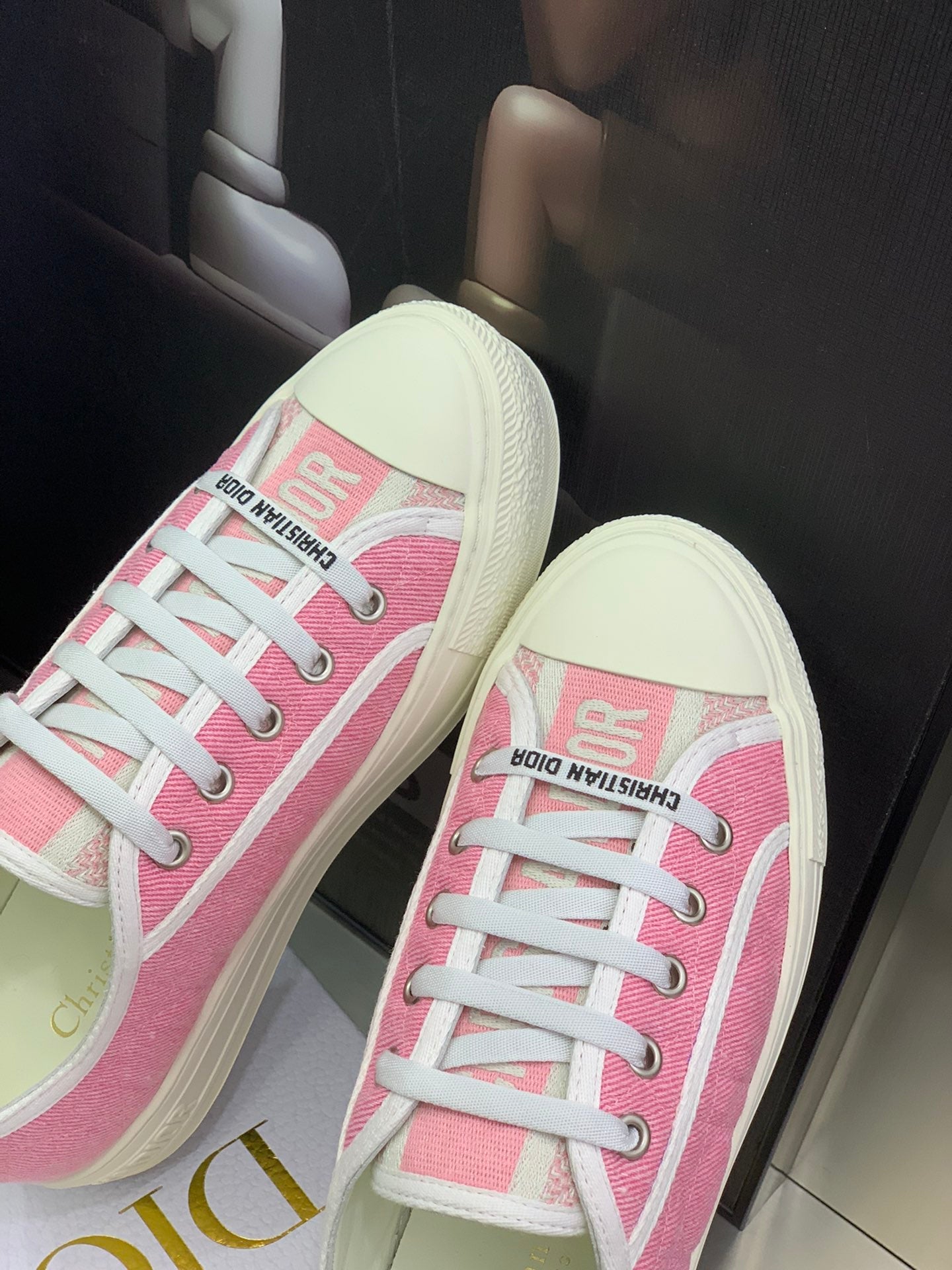 CD 26s Walk'n'Dior Sneaker Pink Cream Cotton 966655