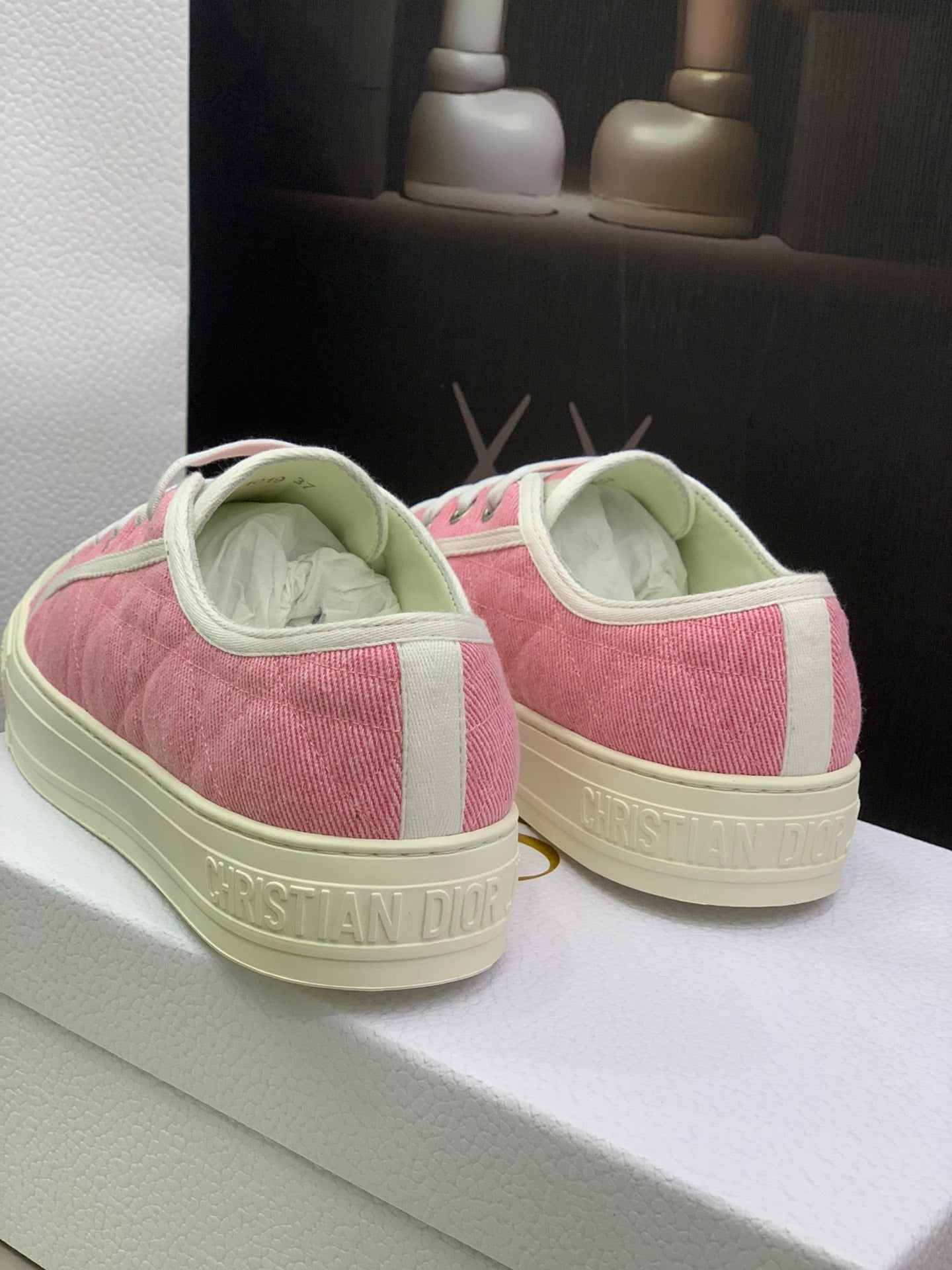 CD 26s Walk'n'Dior Sneaker Pink Cream Cotton 966655