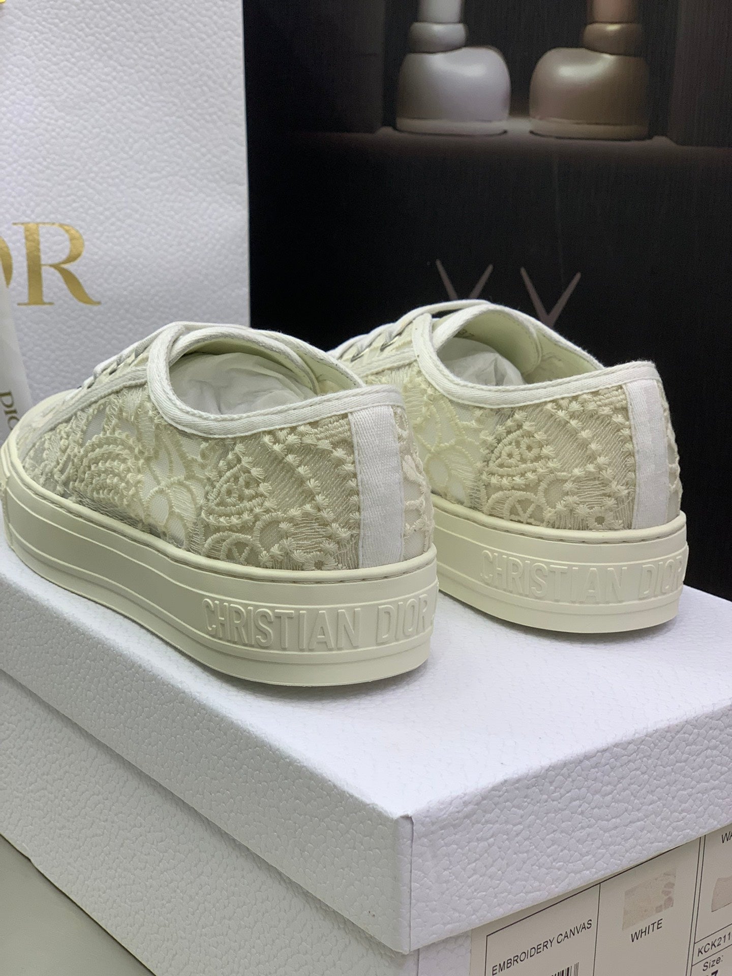 CD 26s Walk'n'Dior Sneaker Cream Cotton 966659