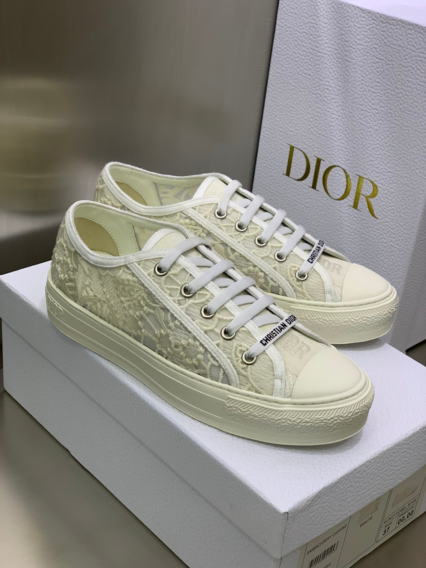CD 26s Walk'n'Dior Sneaker Cream Cotton 966659