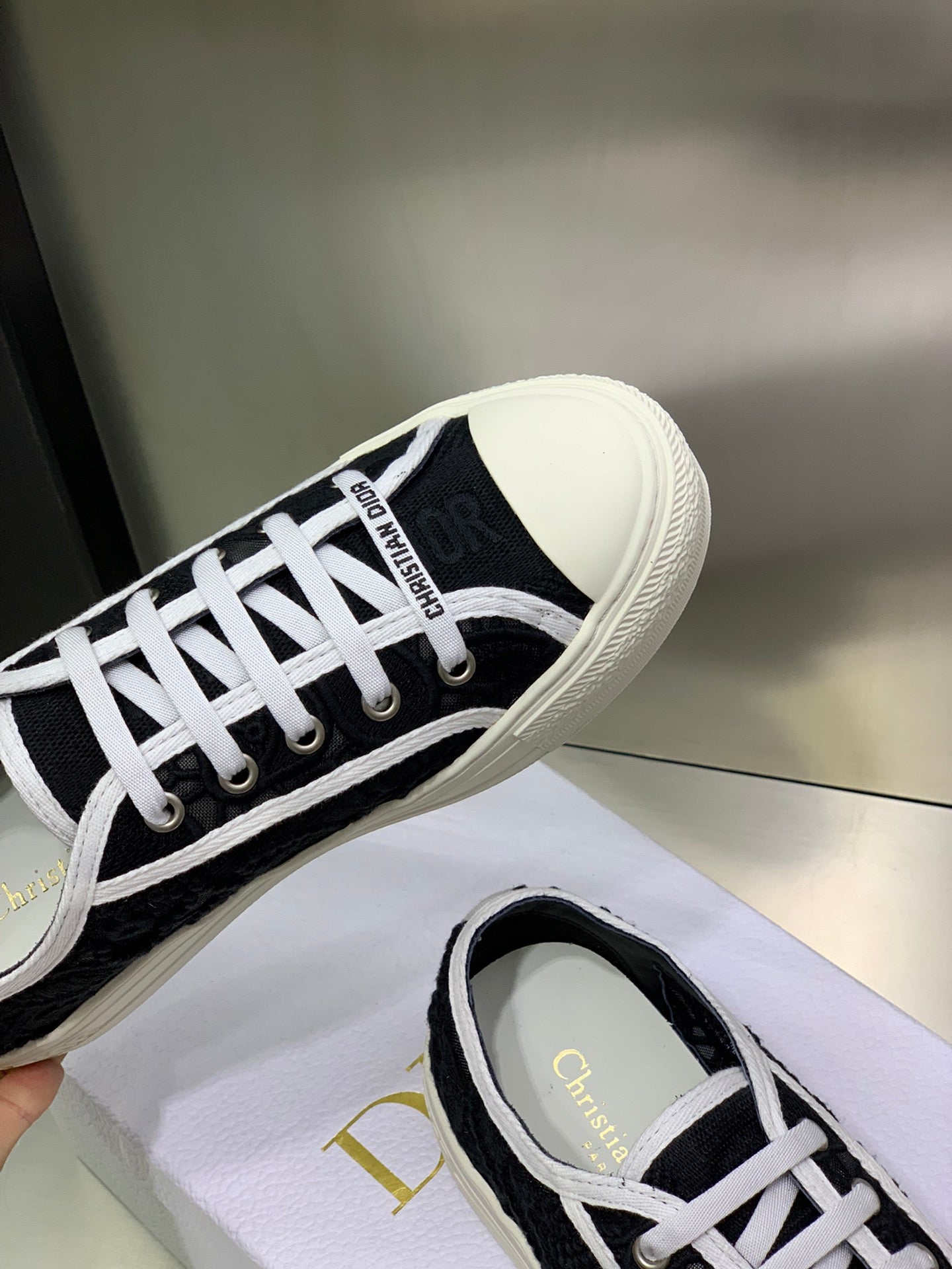CD 26s Walk'n'Dior Sneaker Black Cotton 966660