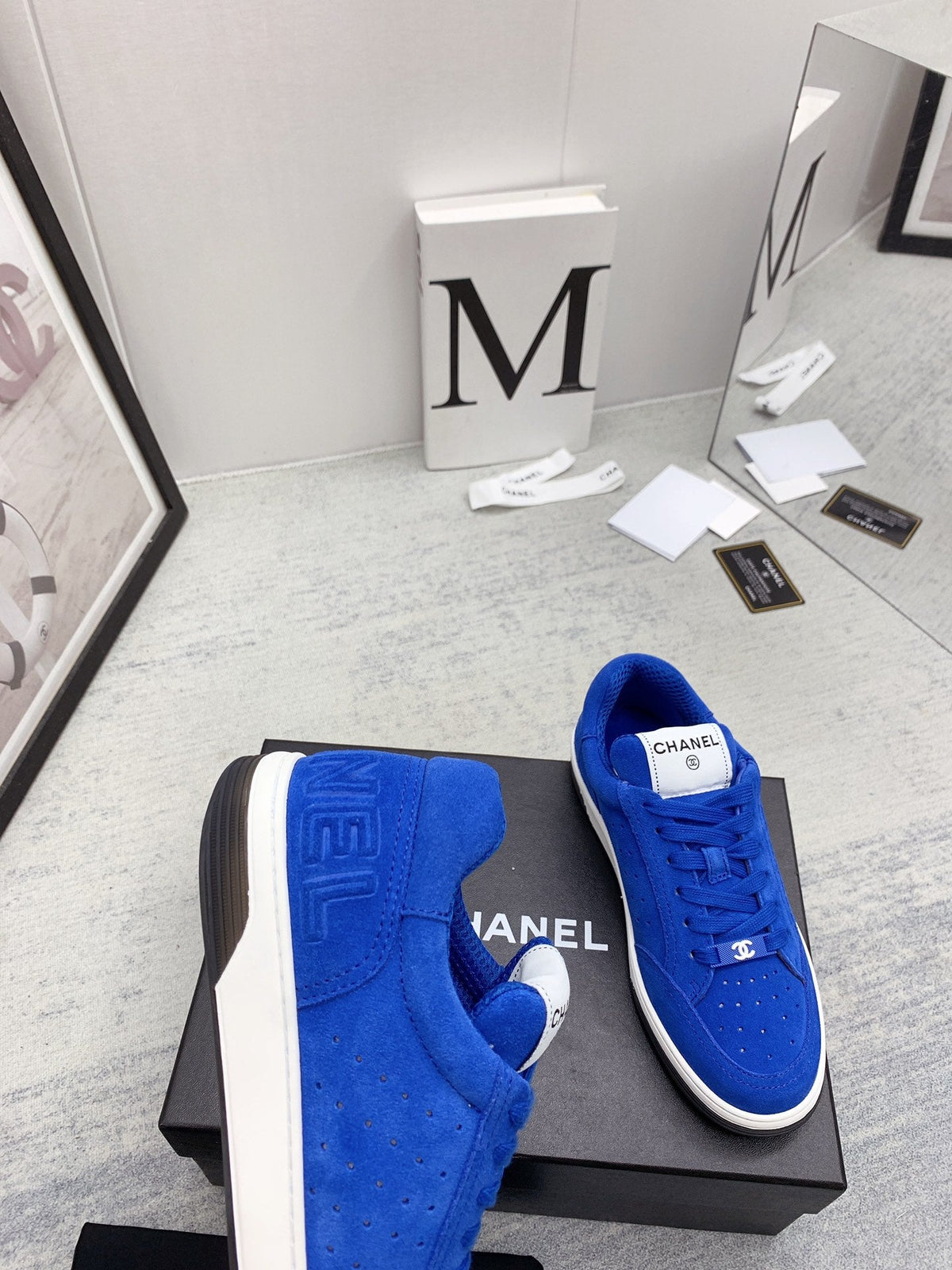 CC 26s Low Top Sneakers Royal Blue Suede Leather 160060