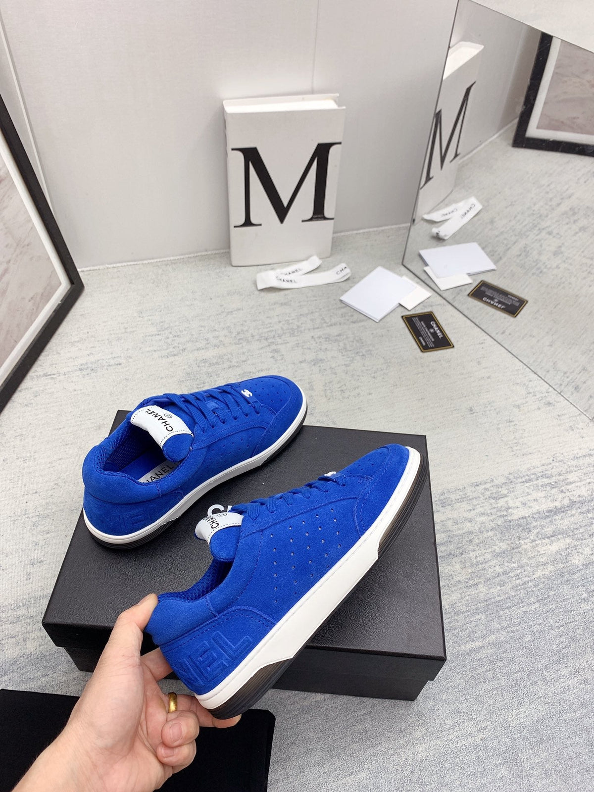 CC 26s Low Top Sneakers Royal Blue Suede Leather 160060