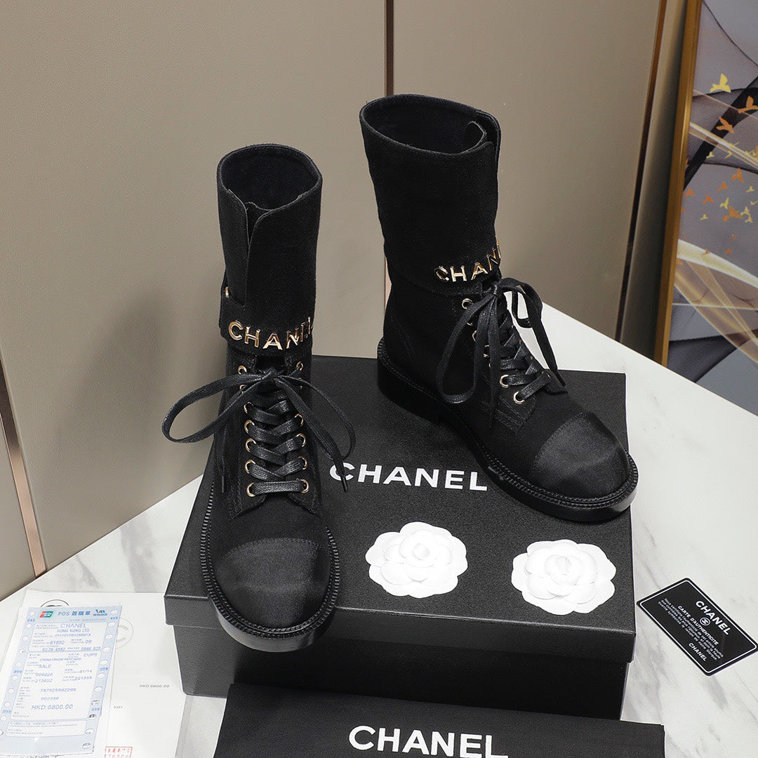 CC 26s Combat Boots Black Suede 194072