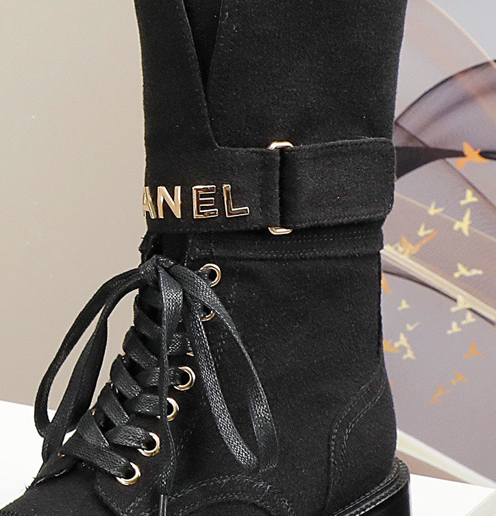 CC 26s Combat Boots Black Suede 194072