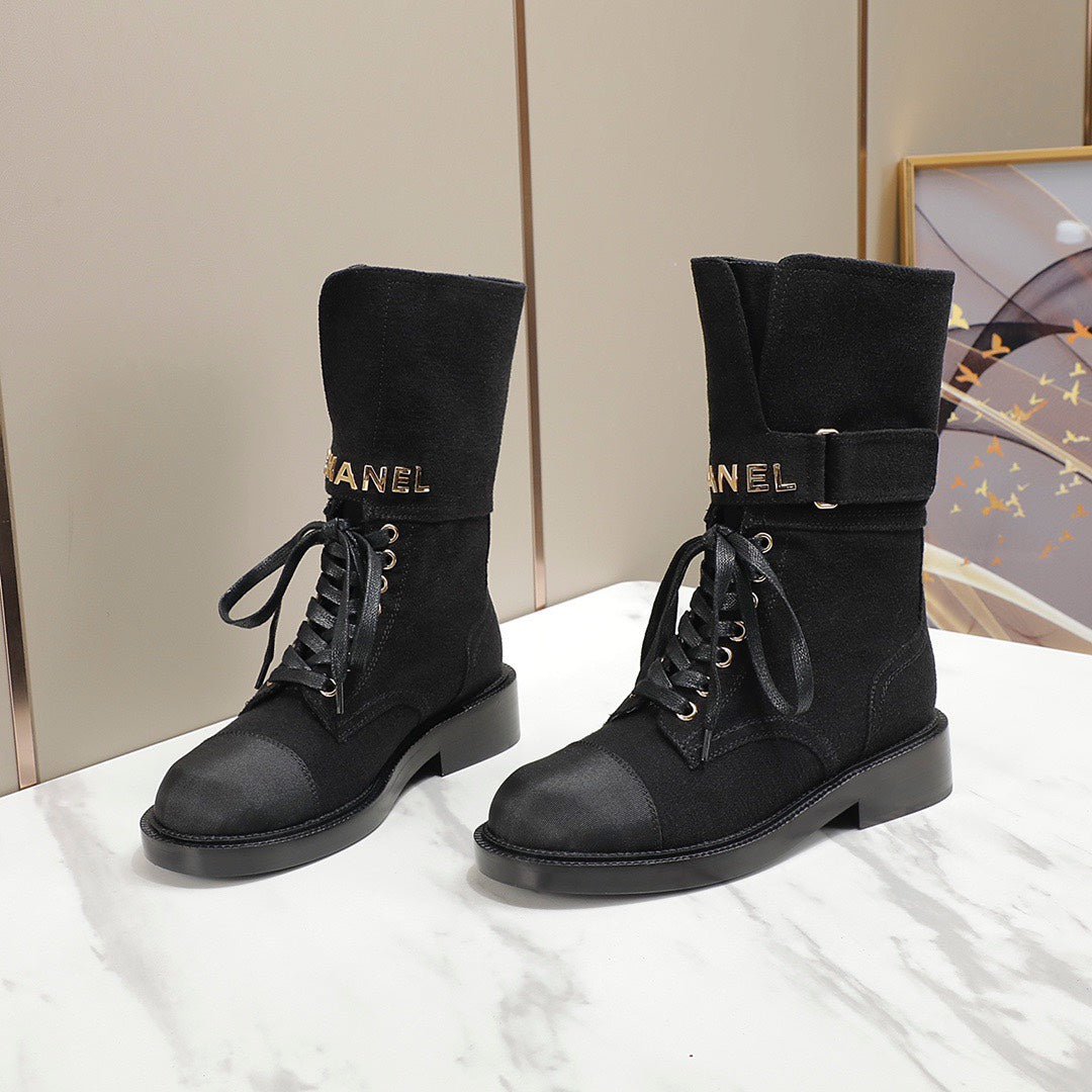 CC 26s Combat Boots Black Suede 194072