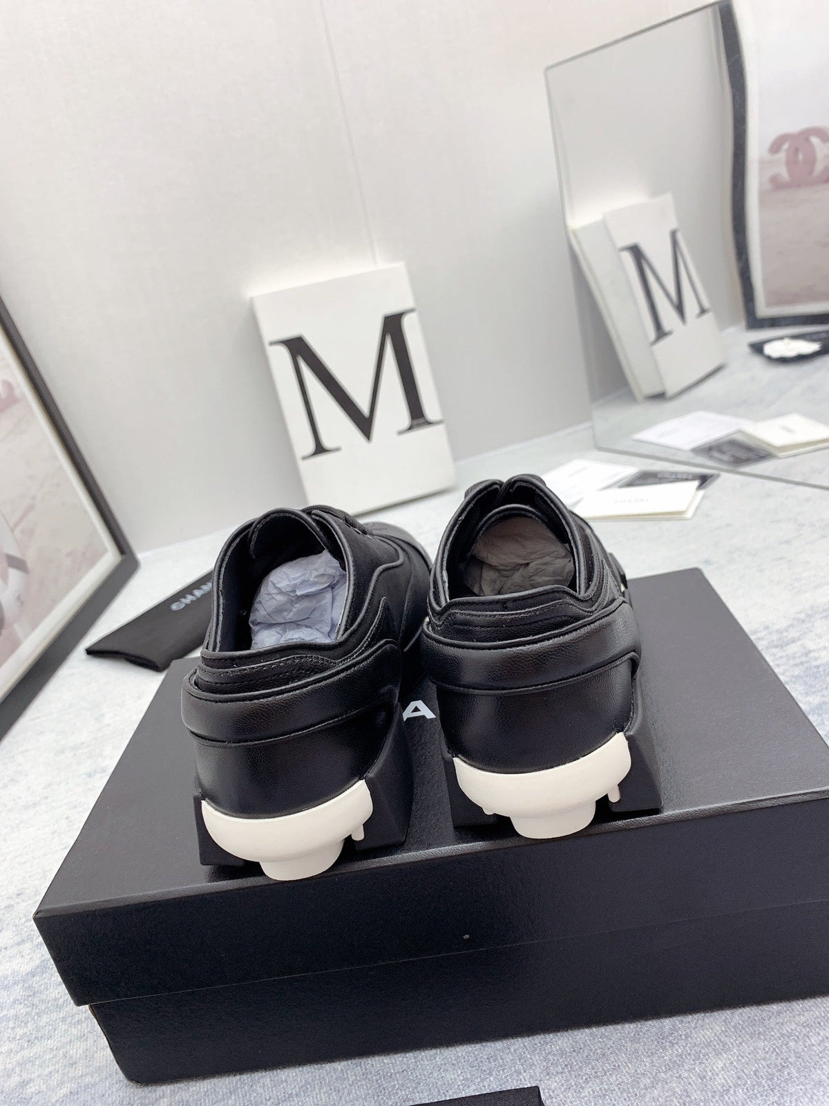 CC 26s Low Top Sneakers 4cm Black Black Canvas 162988