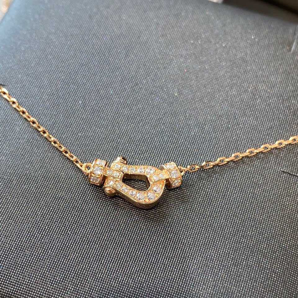 Fred Force 10 Small Model Pink Gold Necklace