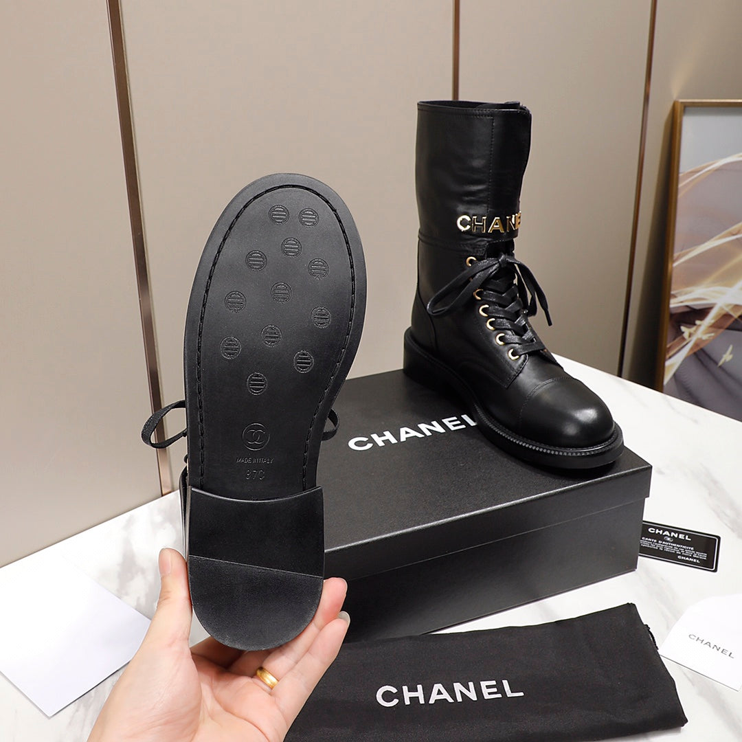 CC 26s Combat Boots Black Leather 194069