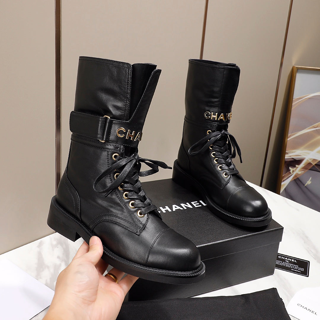 CC 26s Combat Boots Black Leather 194069