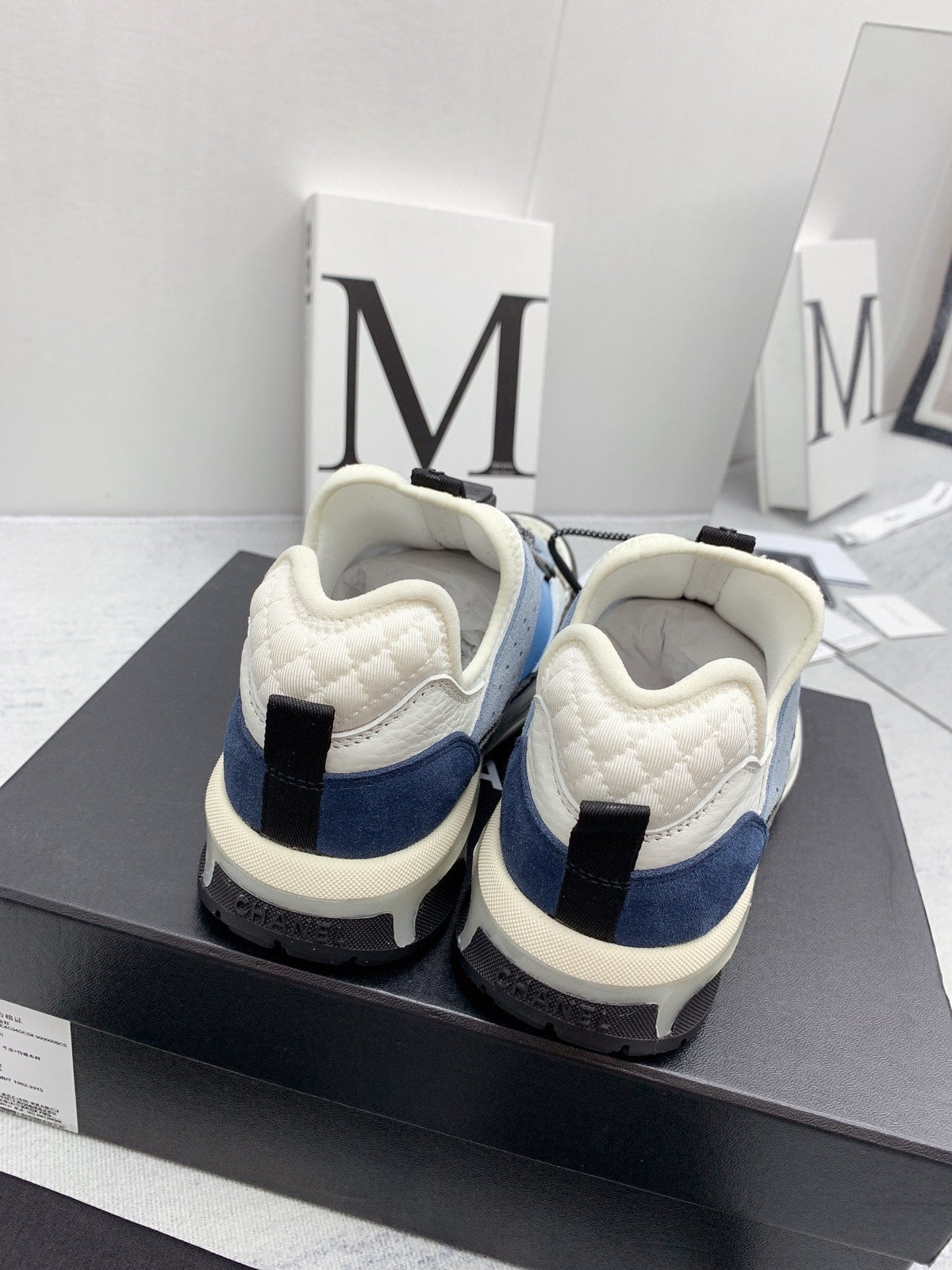 CC 26s Multicolor Sneakers Blue White Grey Calfskin Mesh 160120