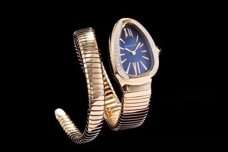 serpenti tubogas 35mm gold diamond bezel
