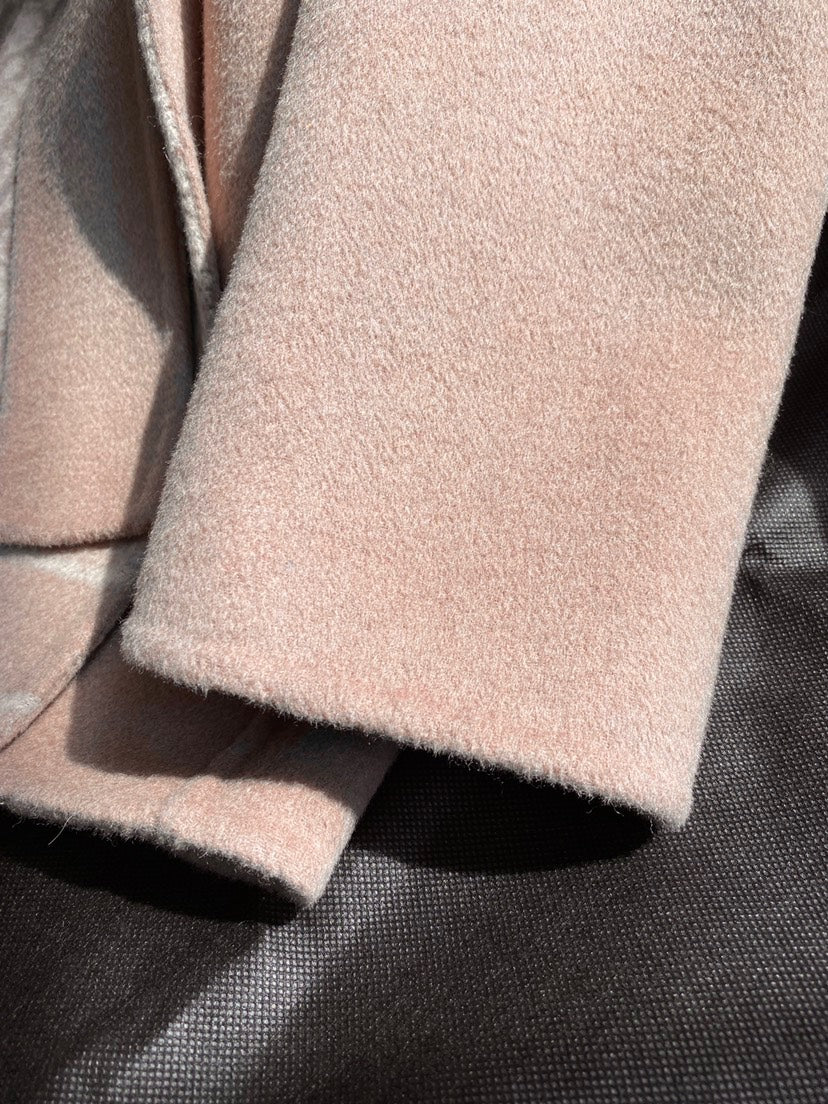 CD 26s Hooded Short Wool Coat Beige Oblique Wool 429305
