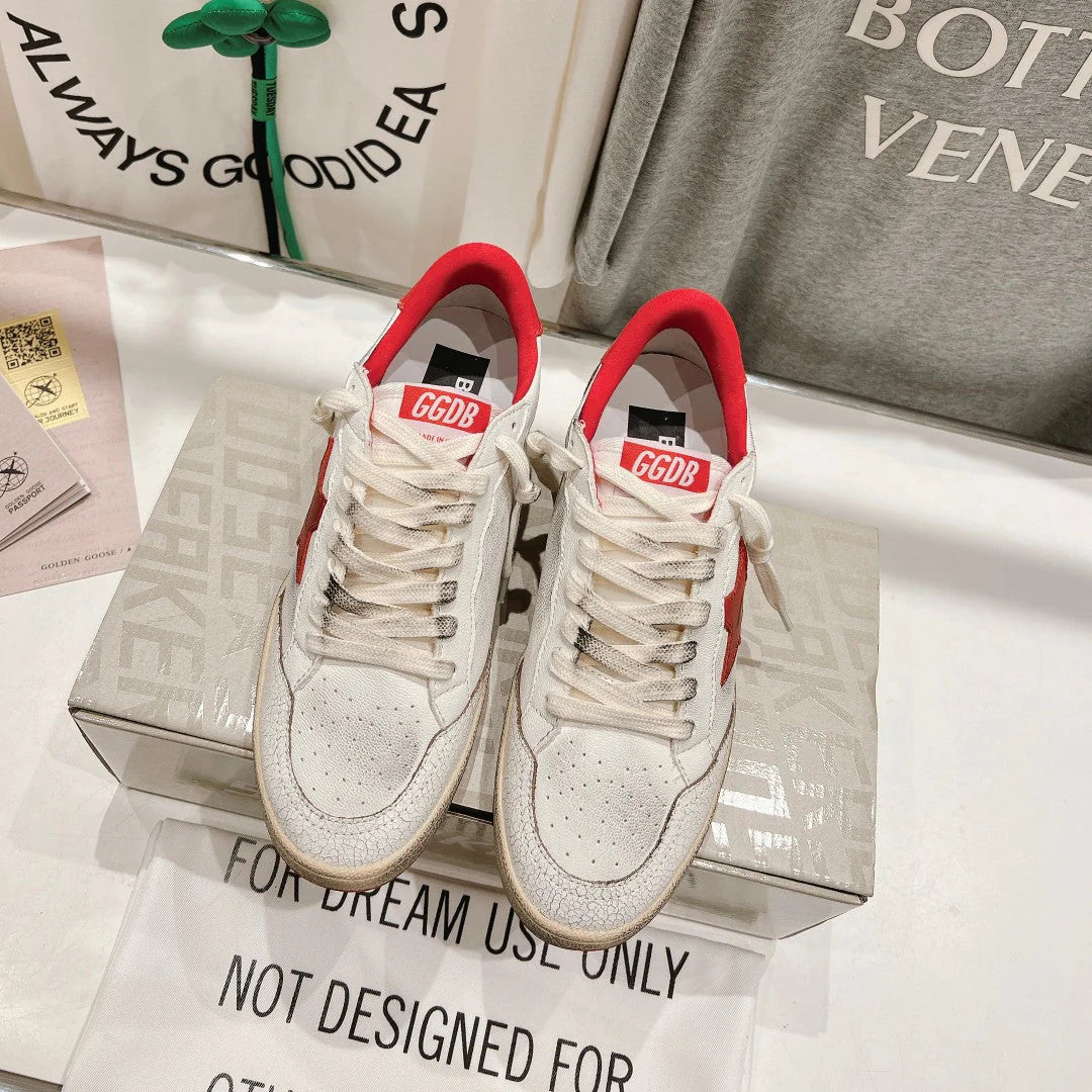 Golden Goose 2026 Deluxe Brand White Red Cowhide 429784