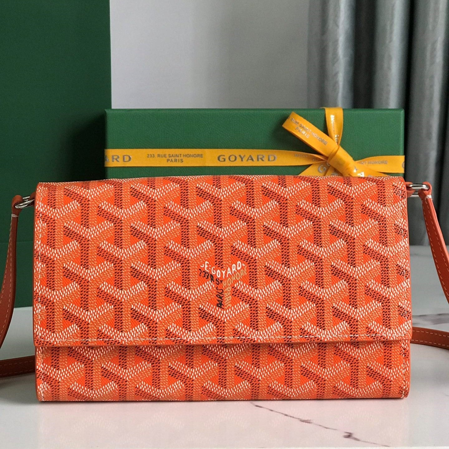 Goyard Varenne Continental Wallet 19cm Orange Canvas & Calfskin