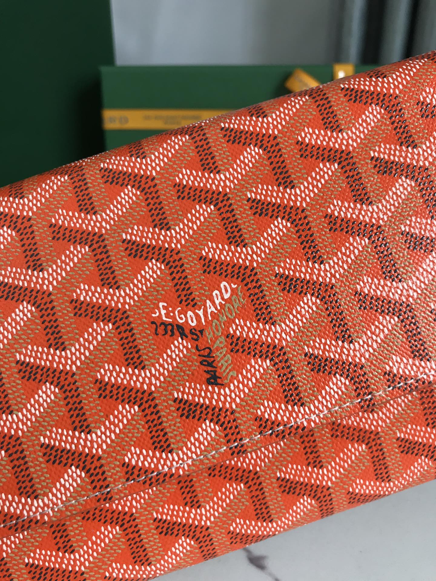 Goyard Varenne Continental Wallet 19cm Orange Canvas & Calfskin