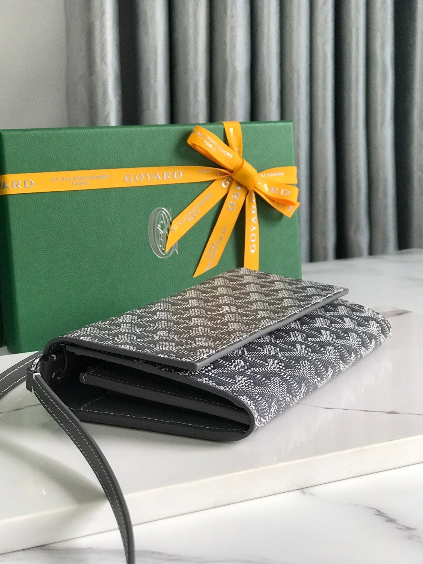 Goyard Varenne Continental Wallet 19cm Grey Canvas & Calfskin