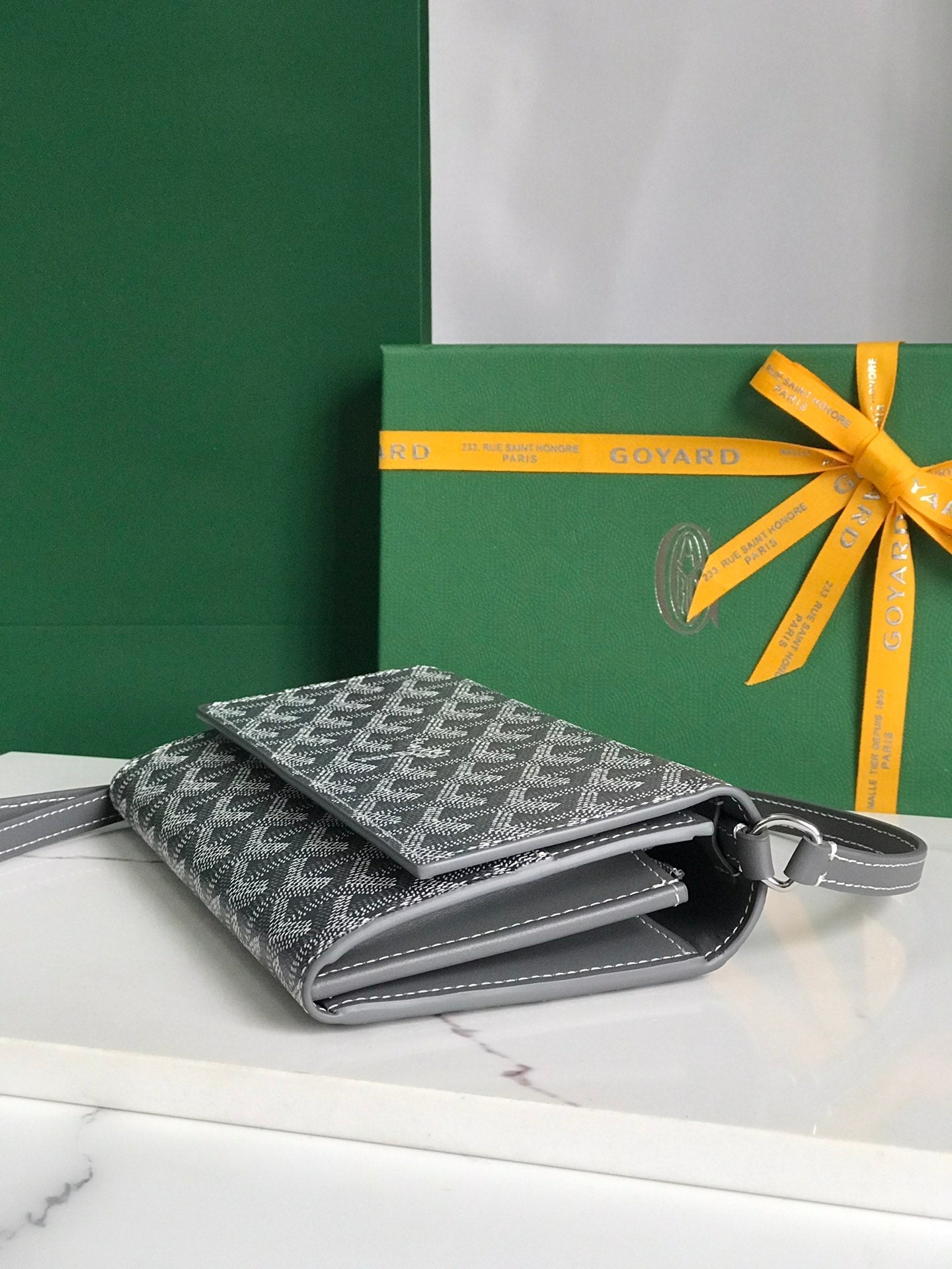 Goyard Varenne Continental Wallet 19cm Grey Canvas & Calfskin