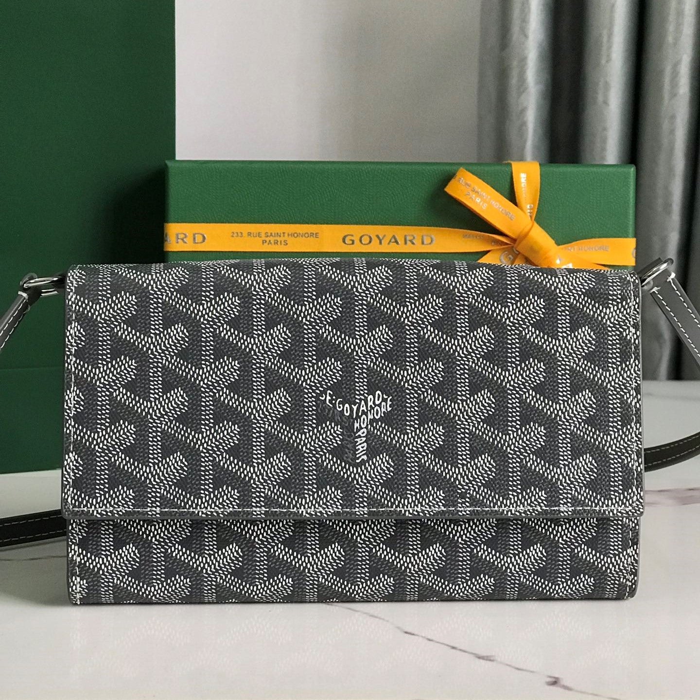 Goyard Varenne Continental Wallet 19cm Grey Canvas & Calfskin