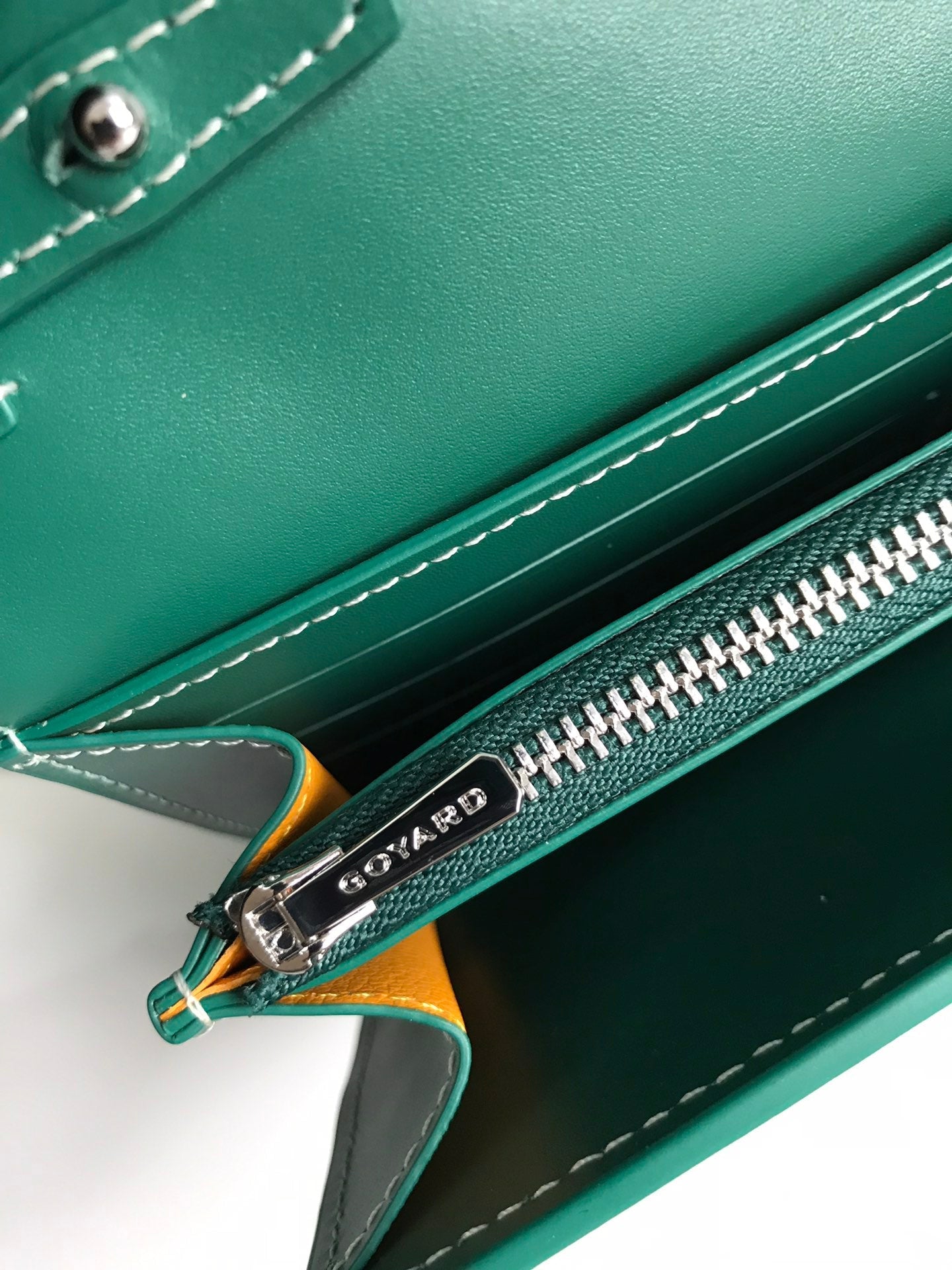 Goyard Varenne Continental Wallet 19cm Green Canvas & Calfskin