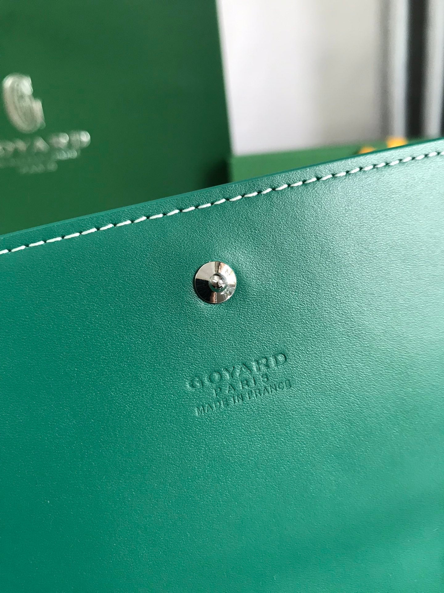 Goyard Varenne Continental Wallet 19cm Green Canvas & Calfskin