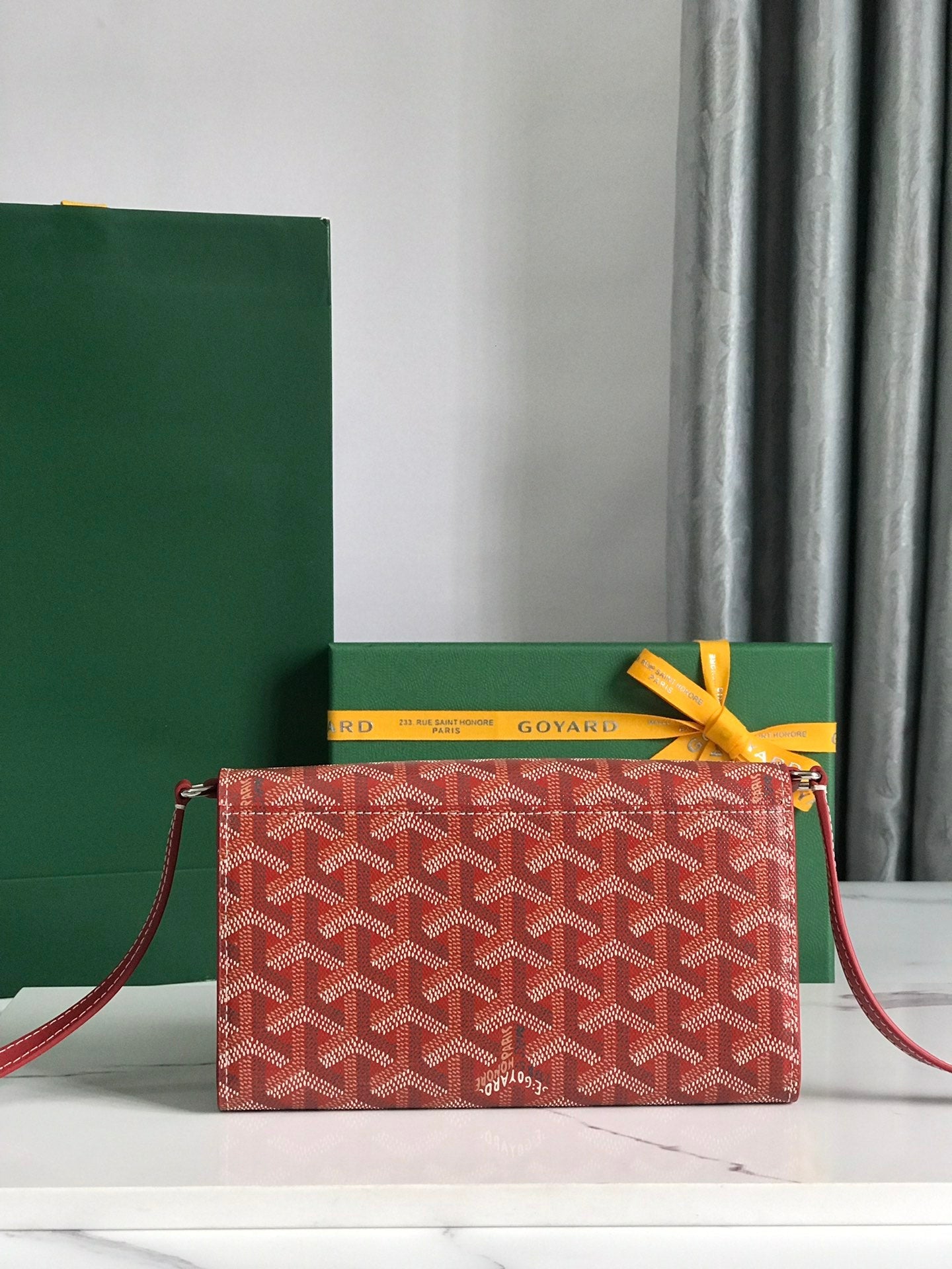 Goyard Varenne Continental Wallet 19cm Red Canvas & Calfskin