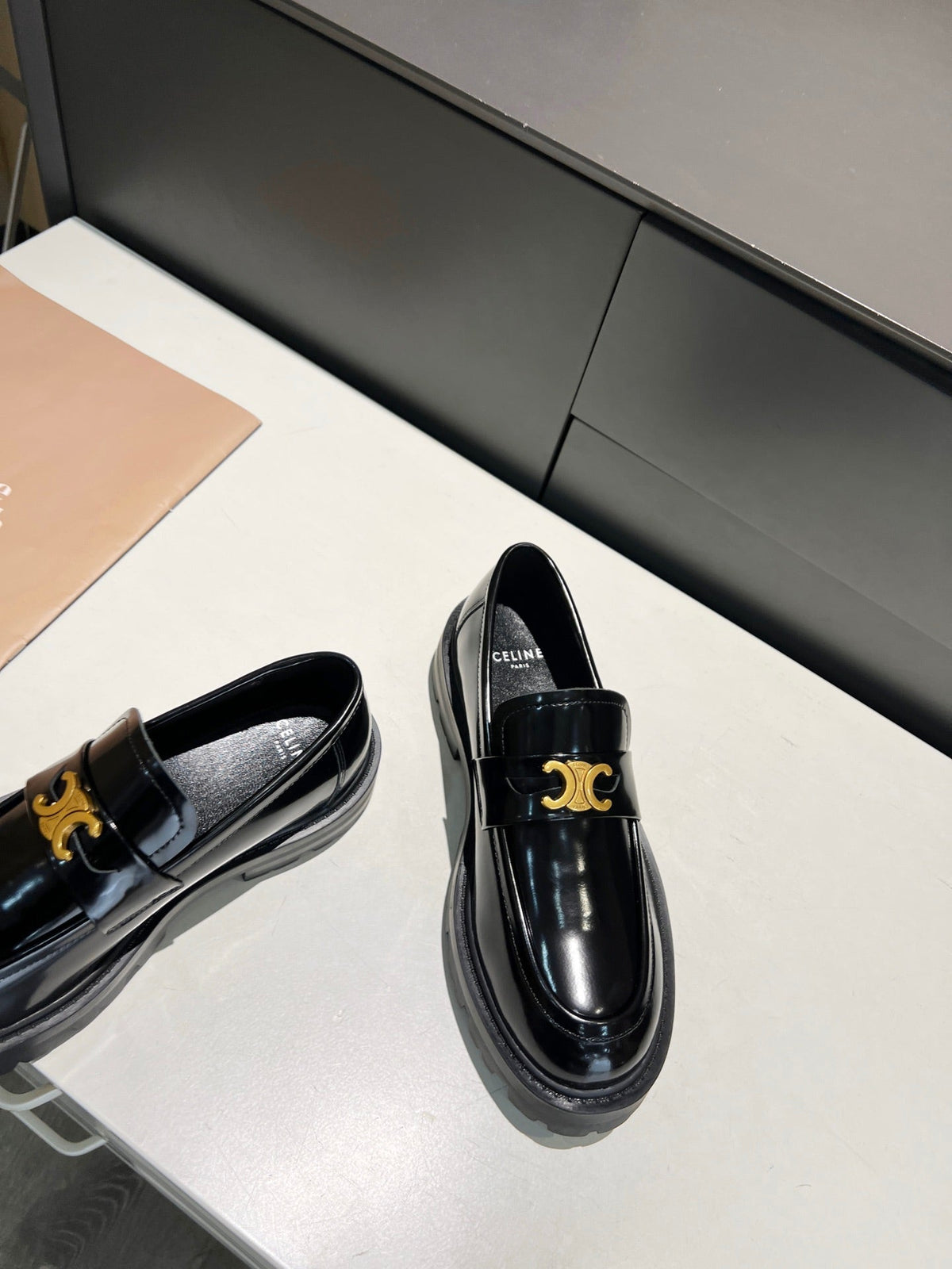CE 26s Luco Loafers 3.5cm Black Leather 101810
