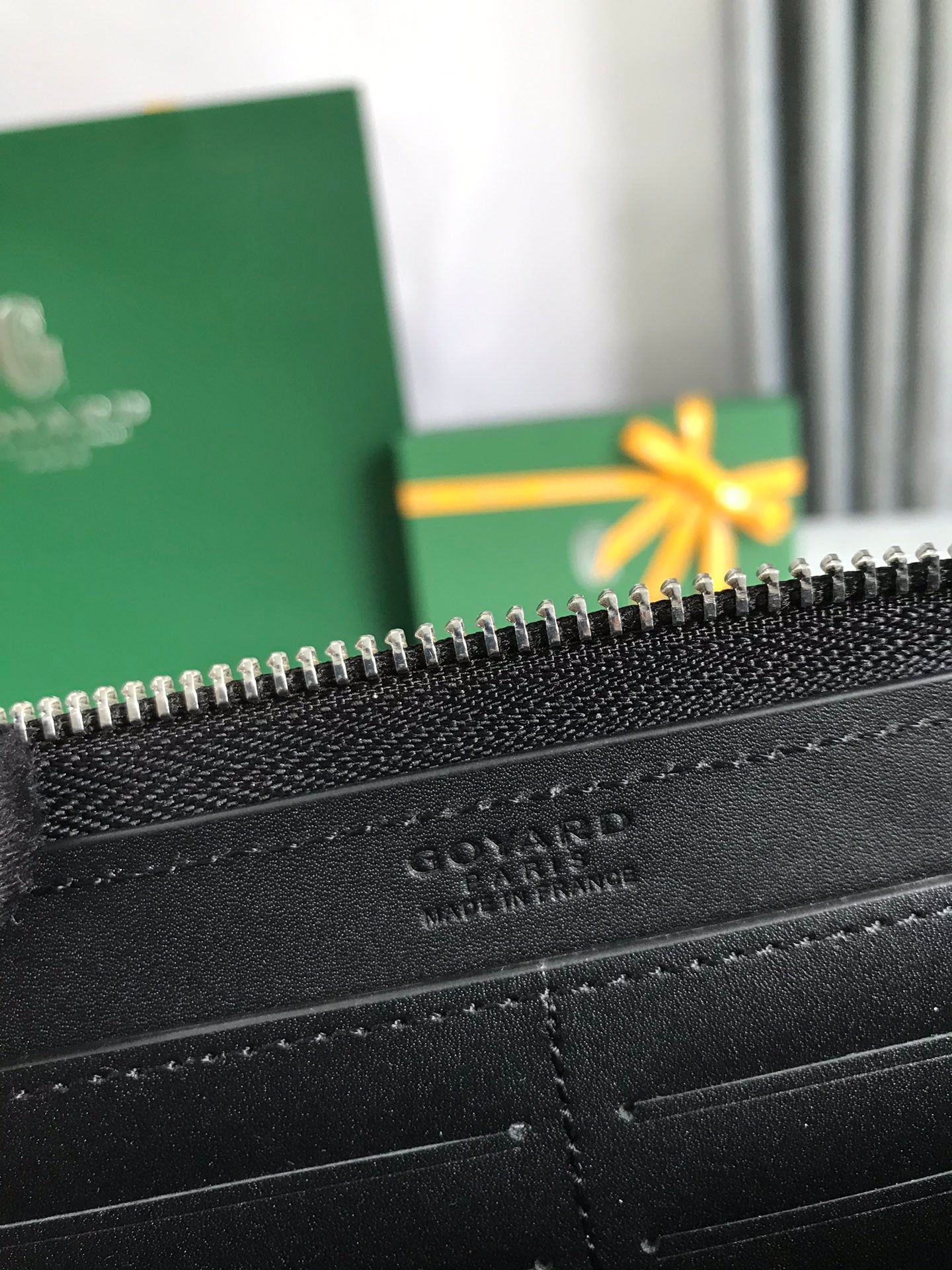 Goyard Matignon GM Wallet 20cm Black Canvas & Calfskin