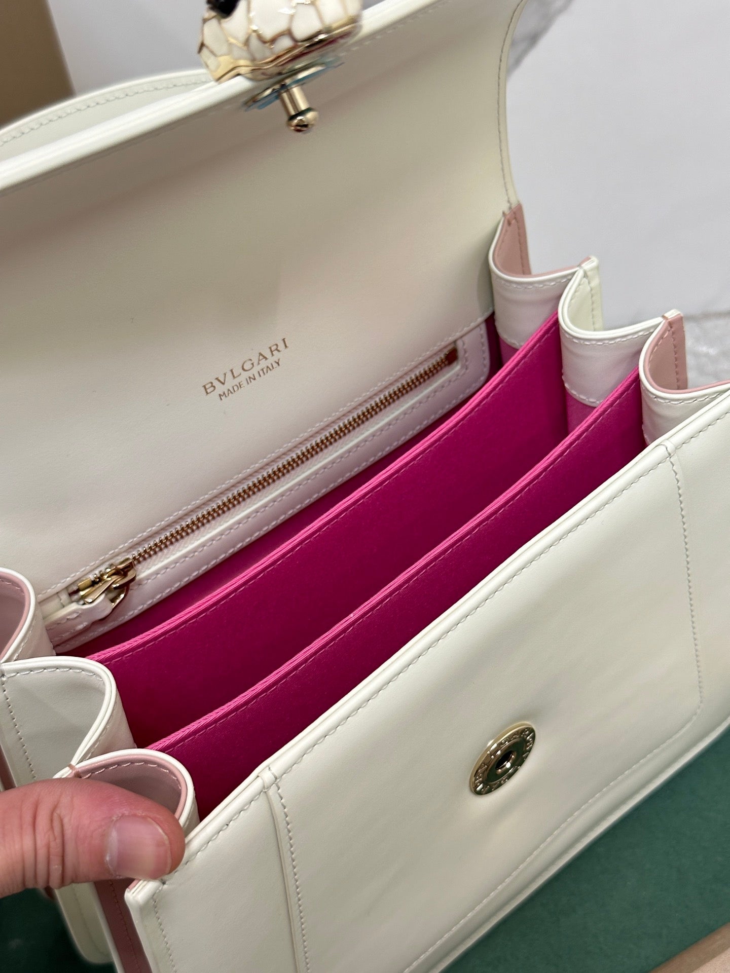 BVL Serpenti Forever Top Handle Bag 22.5cm White Calfskin GHW 188613