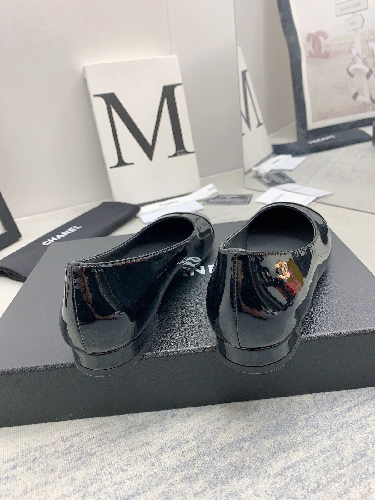 CC 26s Ballet Flats Black Patent Leather 159942