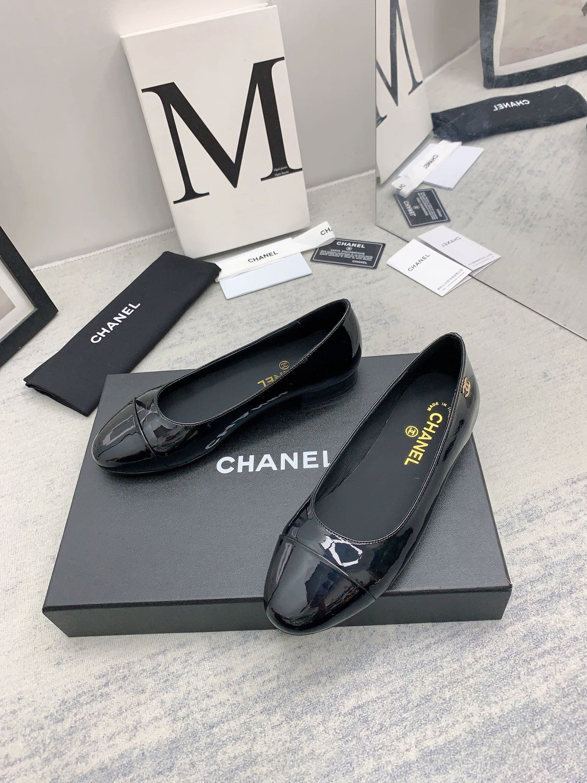 CC 26s Ballet Flats Black Patent Leather 159942