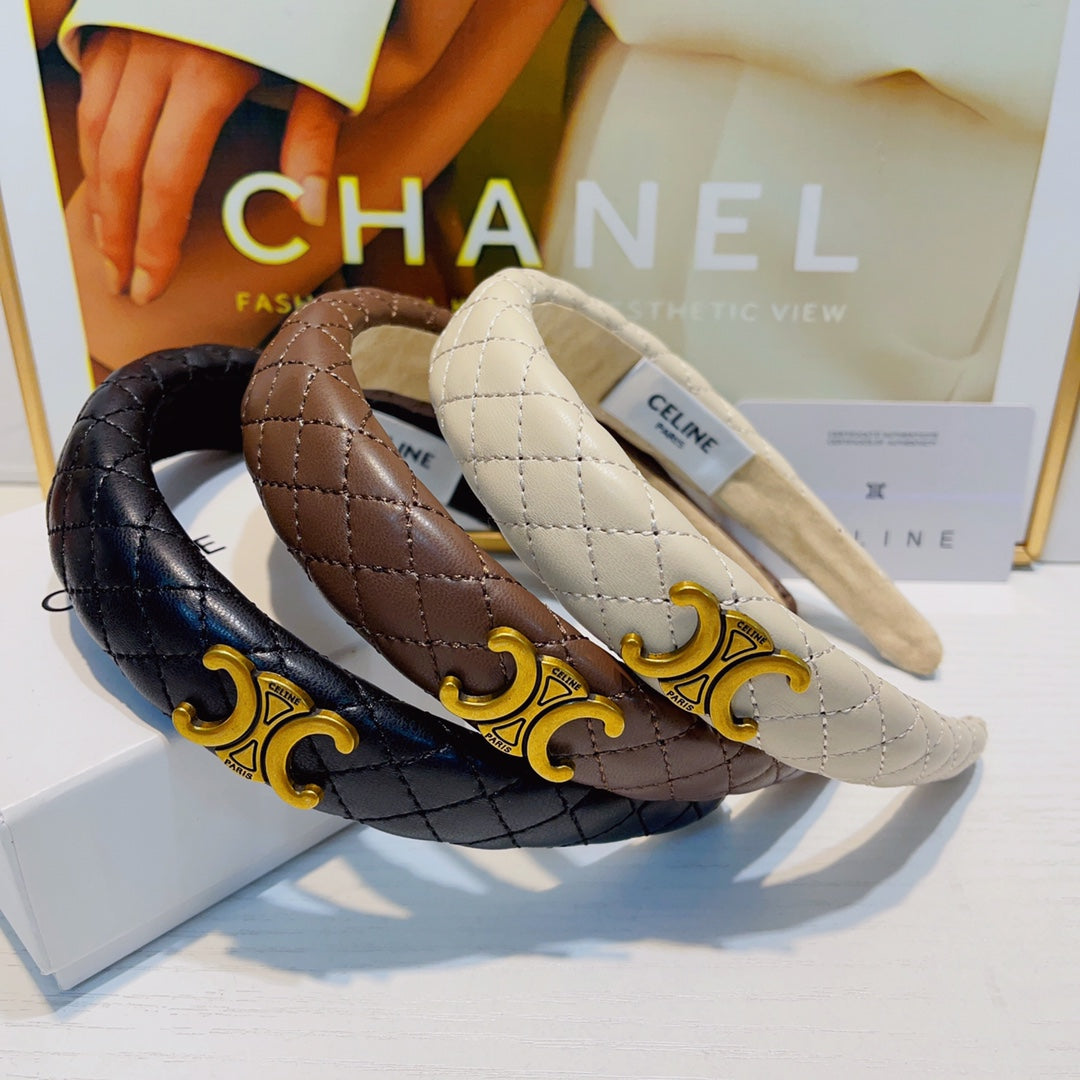 WHITE CREAM LAMBSKIN HAIRBAND 925628