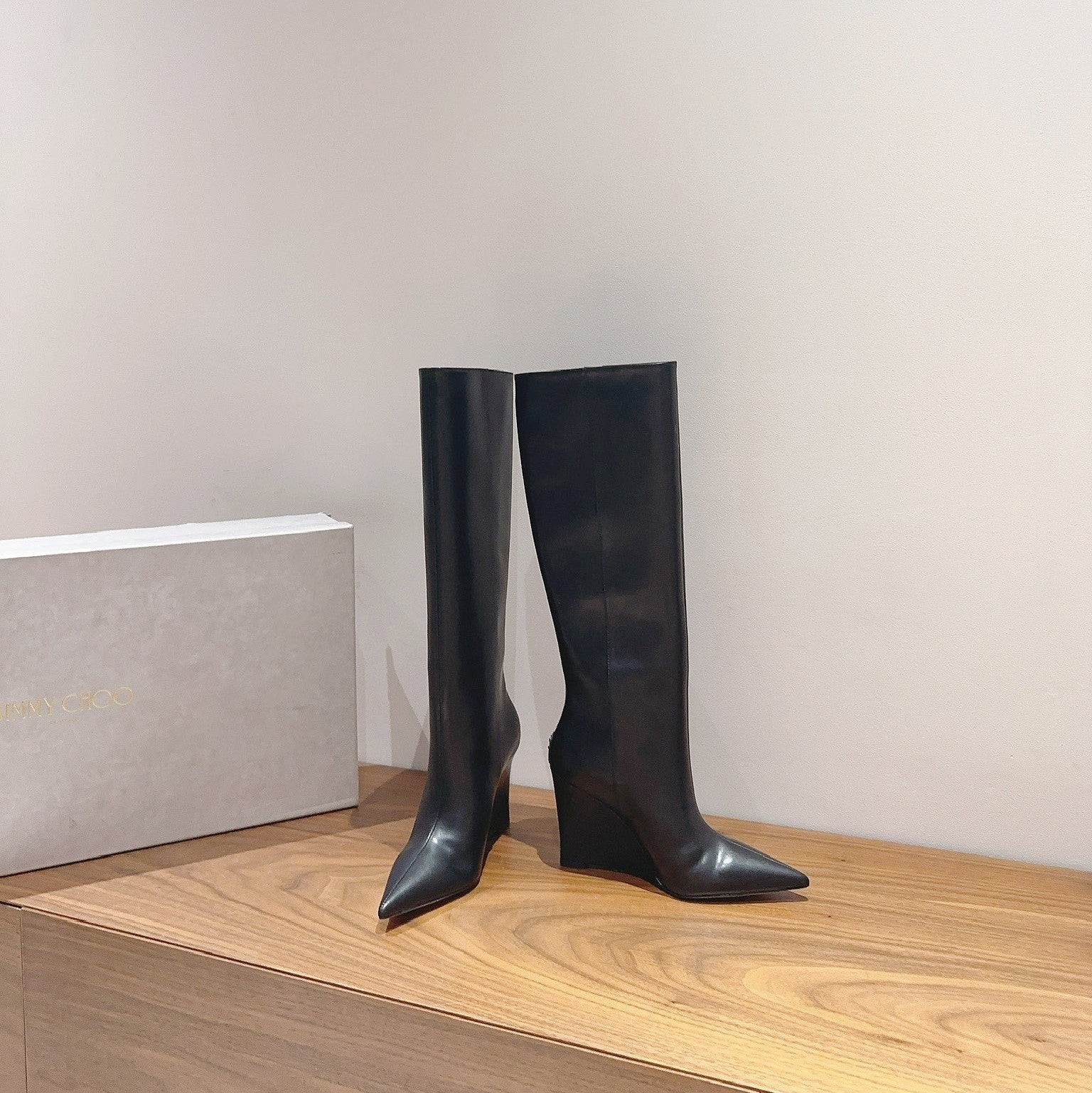Jimmy Blake Long Boots 110mm Black Cowhide 420129