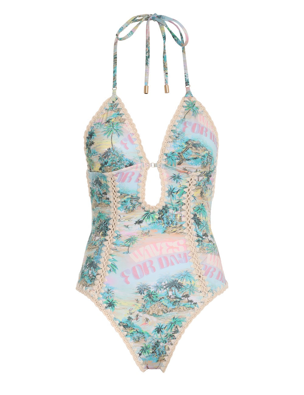 Zimmermann Summer Swim Tea Blue Botanical Floral Cotton 342376