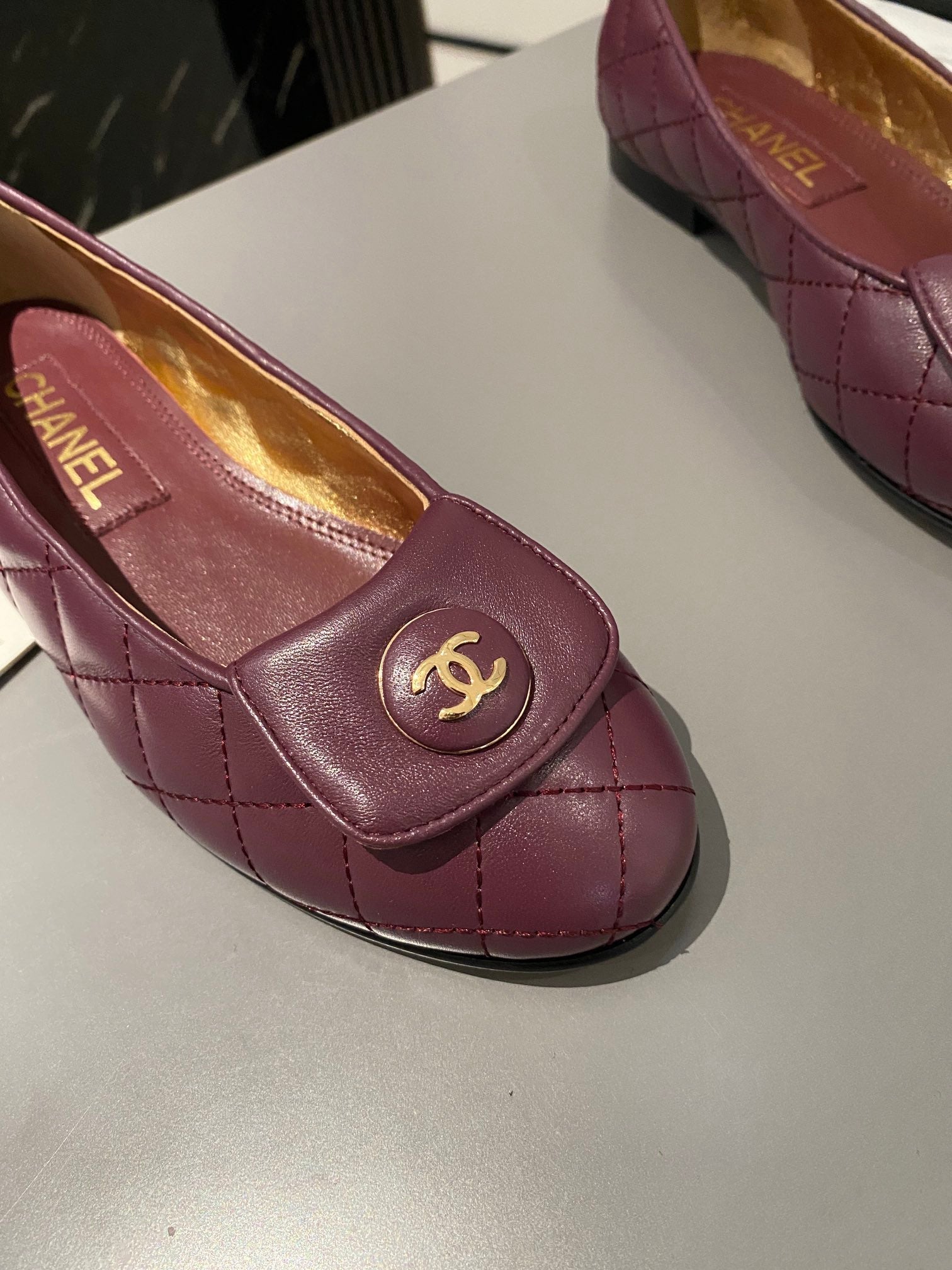 Chanel 26s Ballet Flat Mulberry Purple Lambskin